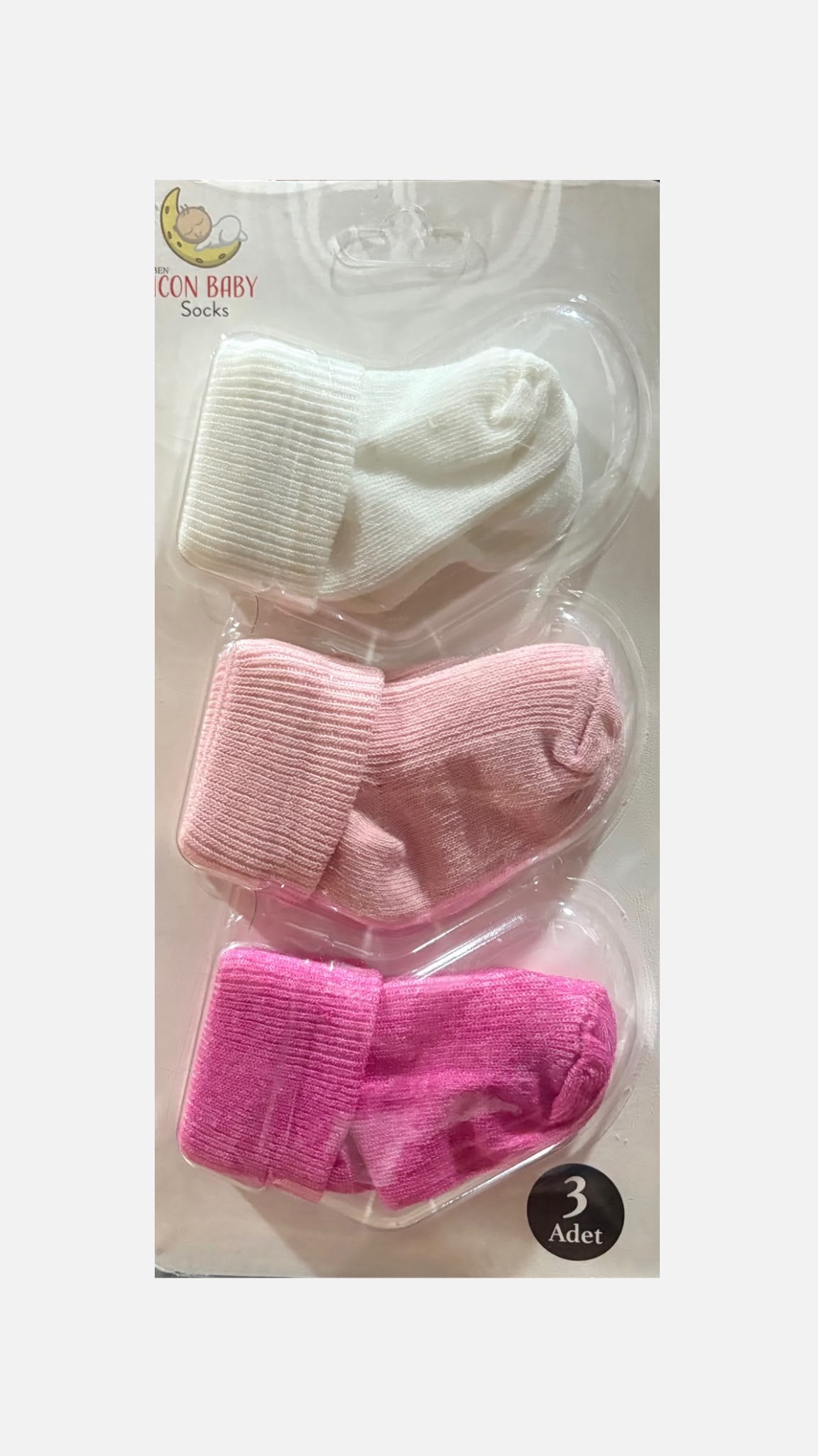 Set 3 Paia Calzini Neonato in Cotone tinta unita 👶🧦
