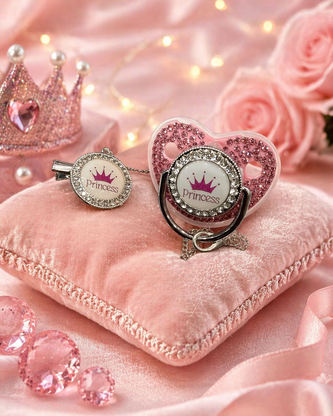 Succhietto Gioiello “Prince & Princess” con Clip
