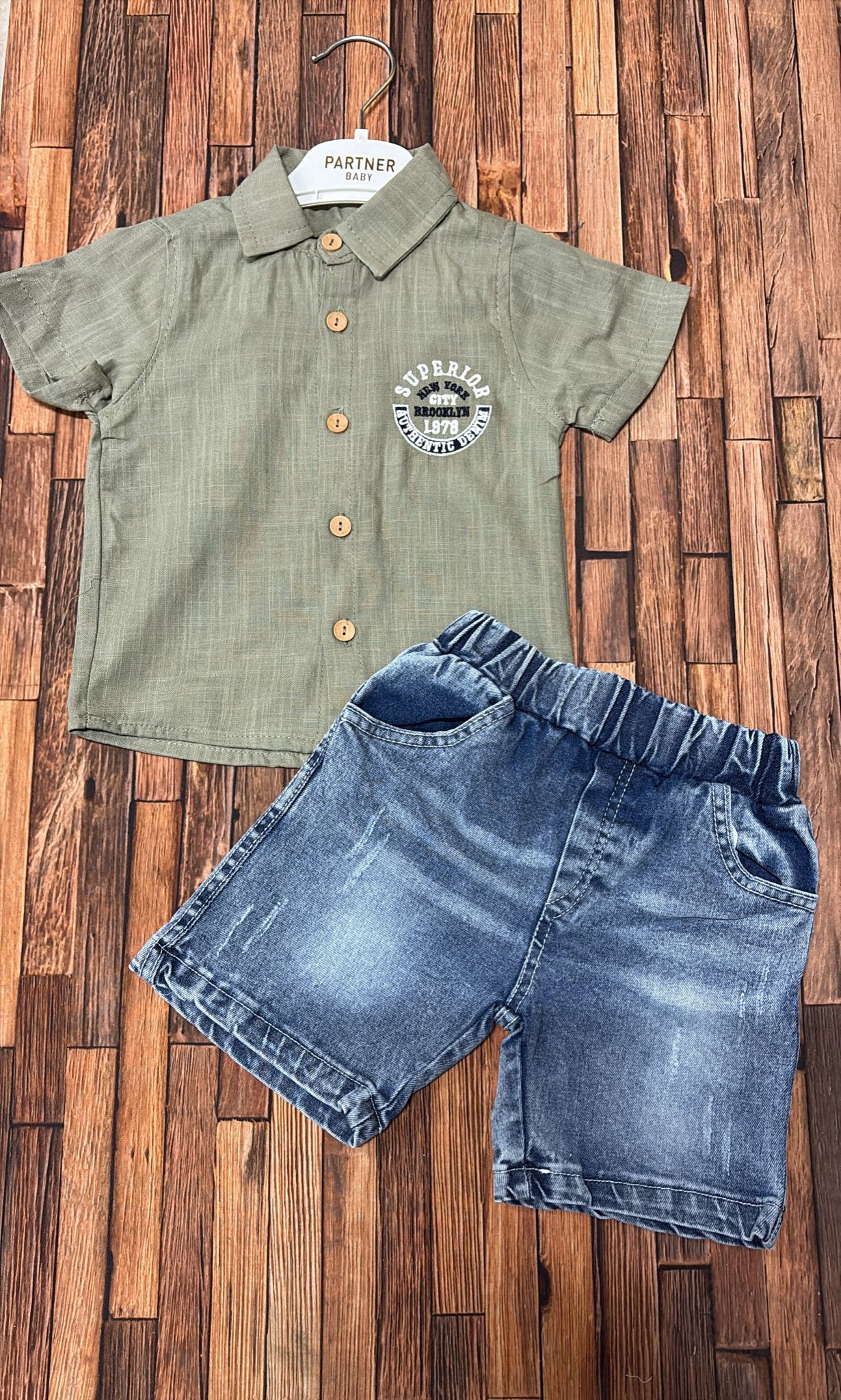 Coordinato in cotone con jeans Art. 016