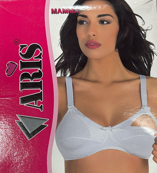Reggiseno Allattamento Aris Bianco in Cotone Apertura Frontale Art. 432