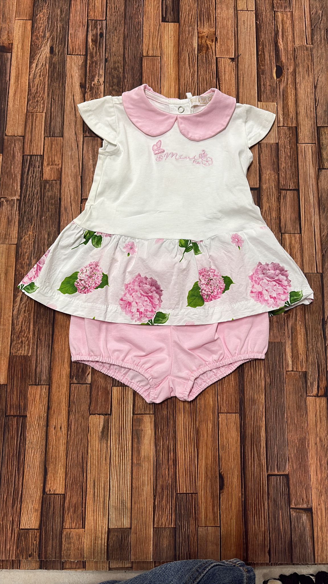 Completo Neonata Estivo con Culotte in Cotone – Rosa – ART. SBBA-335-P1
