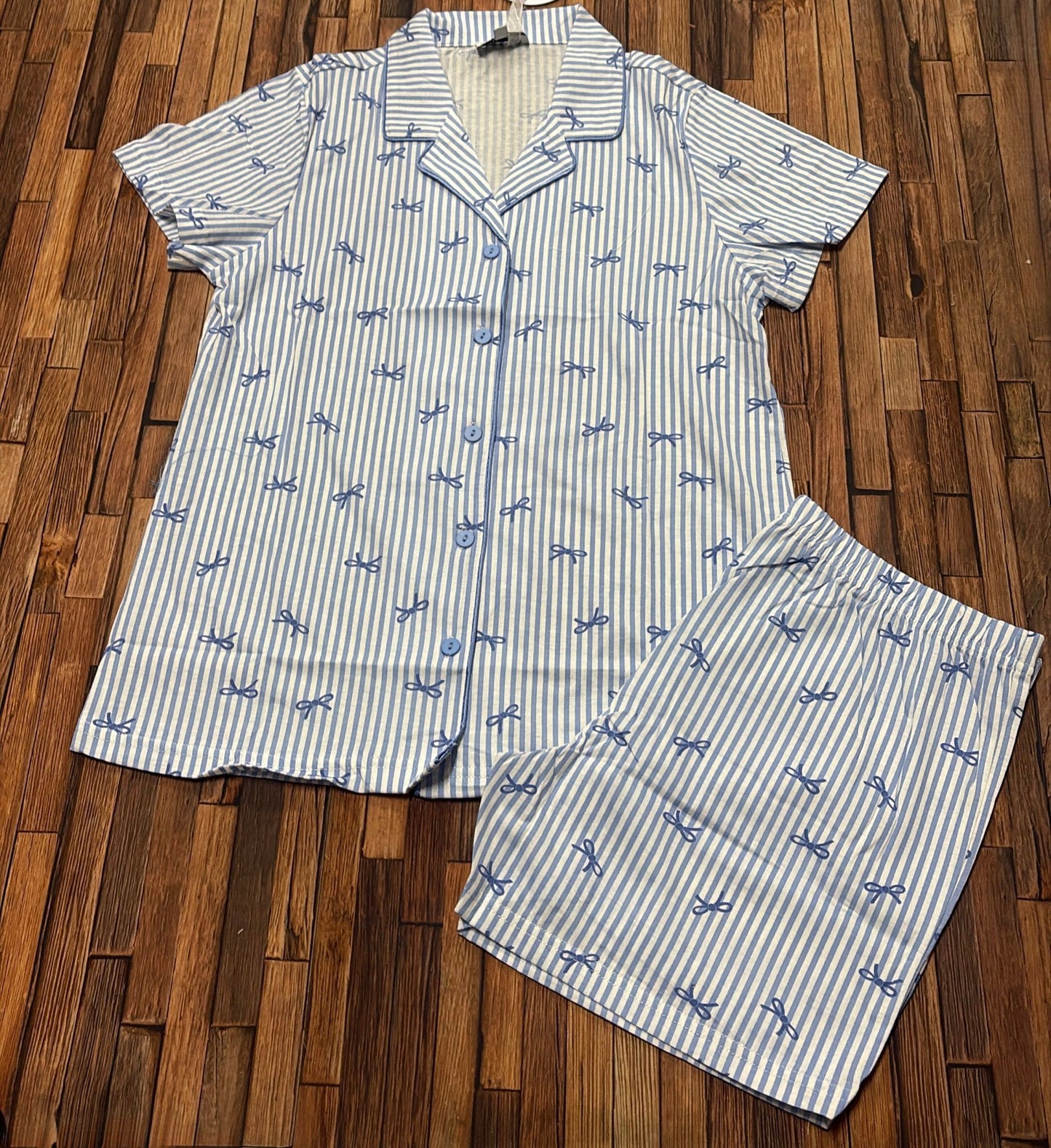 Pigiama Donna Aperto Avanti in Cotone con Pantaloncino – ART. 5660
