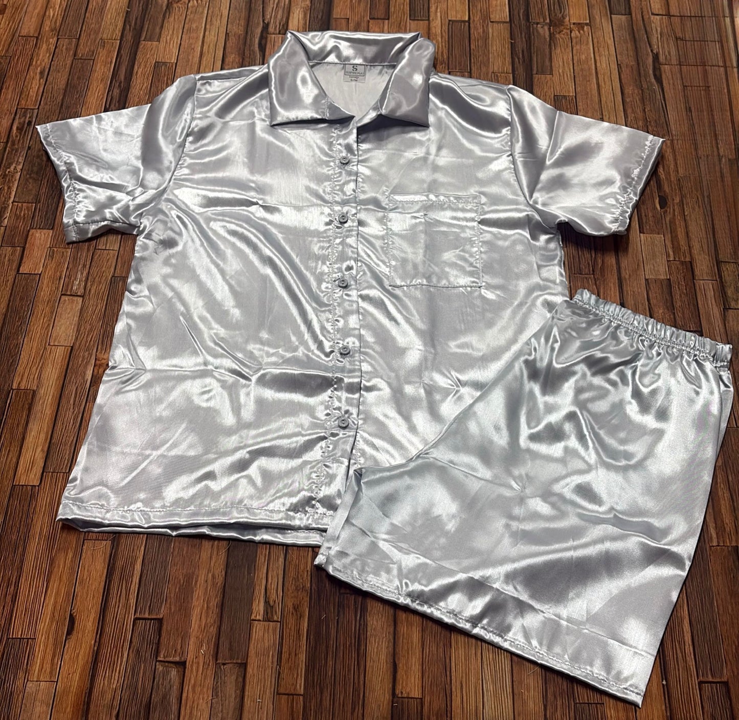 Pigiama Donna in Raso Mezza Manica con Pantaloncino – ART. GISEL