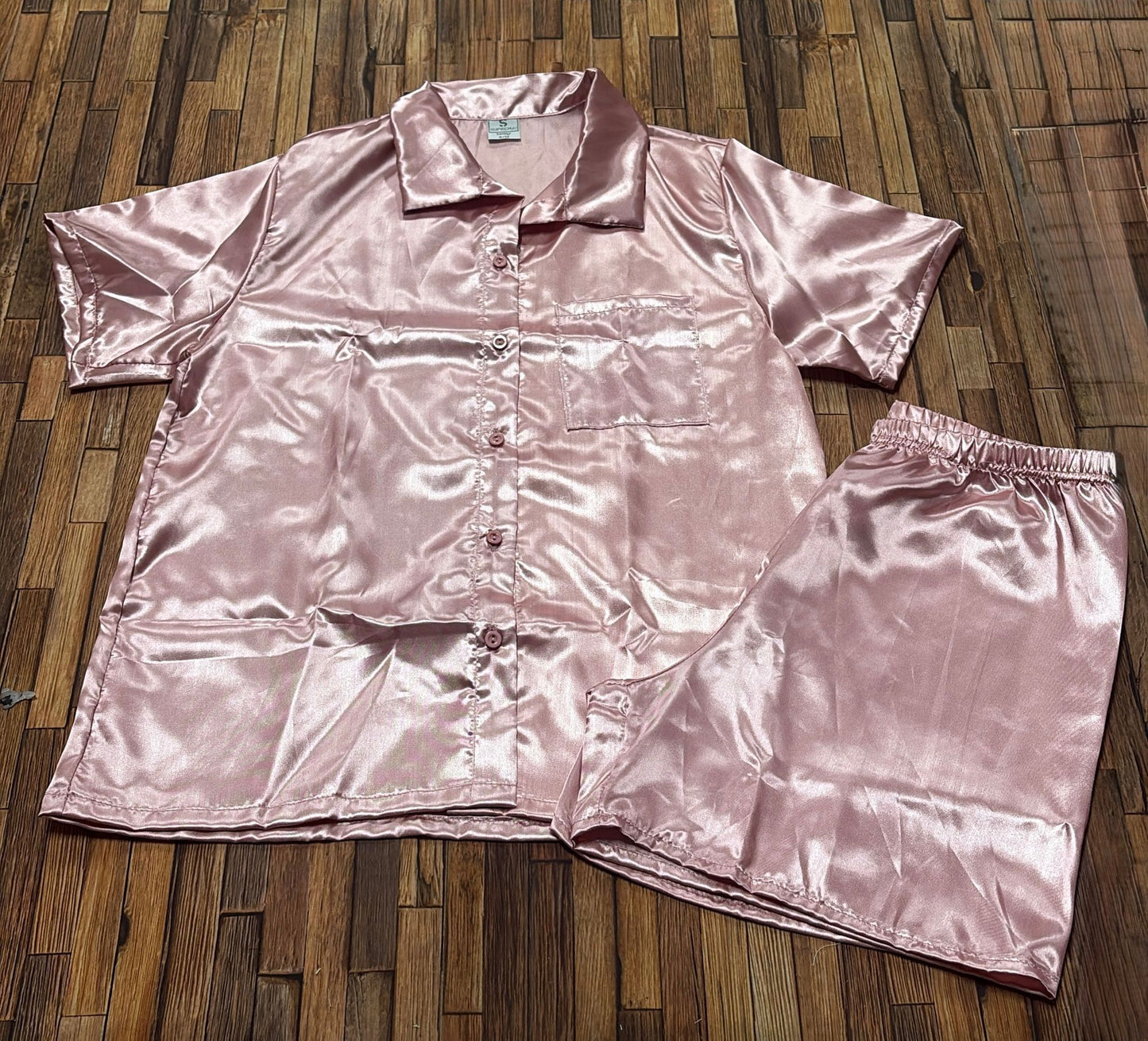 Pigiama Donna in Raso Mezza Manica con Pantaloncino – ART. GISEL