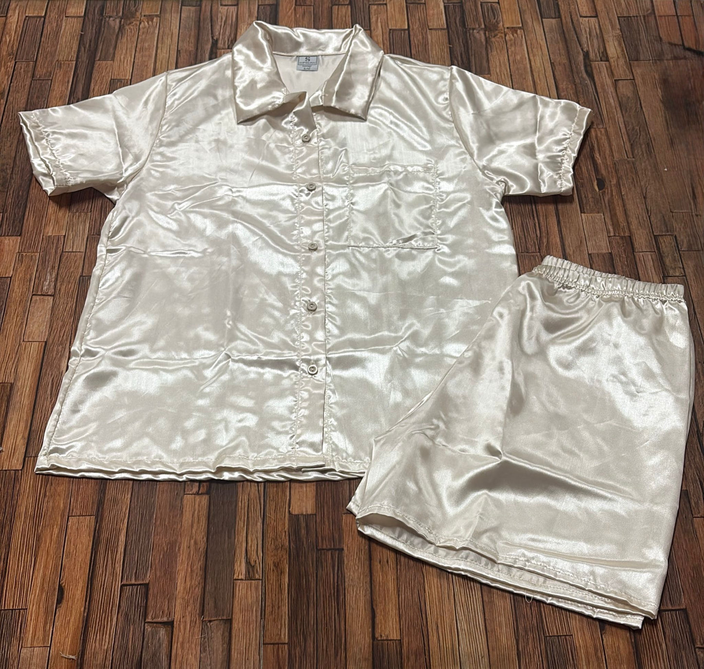 Pigiama Donna in Raso Mezza Manica con Pantaloncino – ART. GISEL