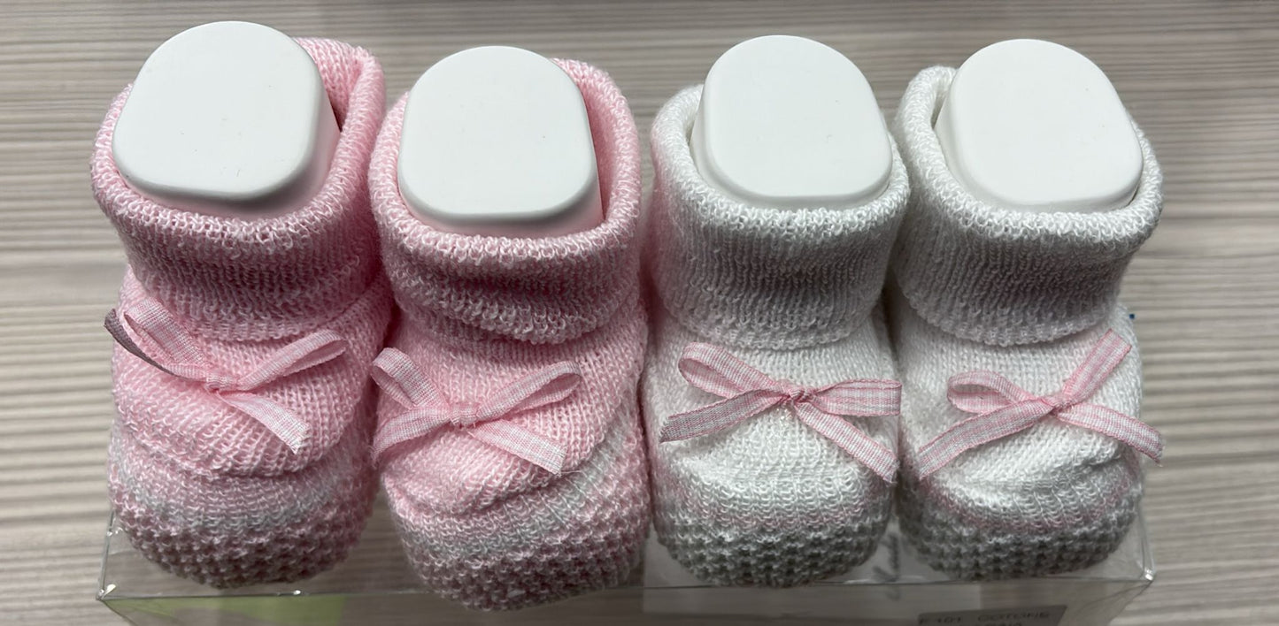 Set 2 Paia Scarpine Neonato in Cotone 👣