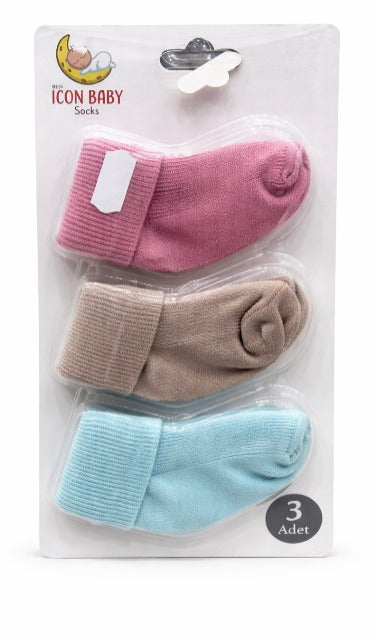 Set 3 Paia Calzini Neonato in Cotone 👶🧦