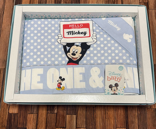 TOPOLINO | Completo Lenzuola per Passeggino 3 Pezzi in Cotone 100%