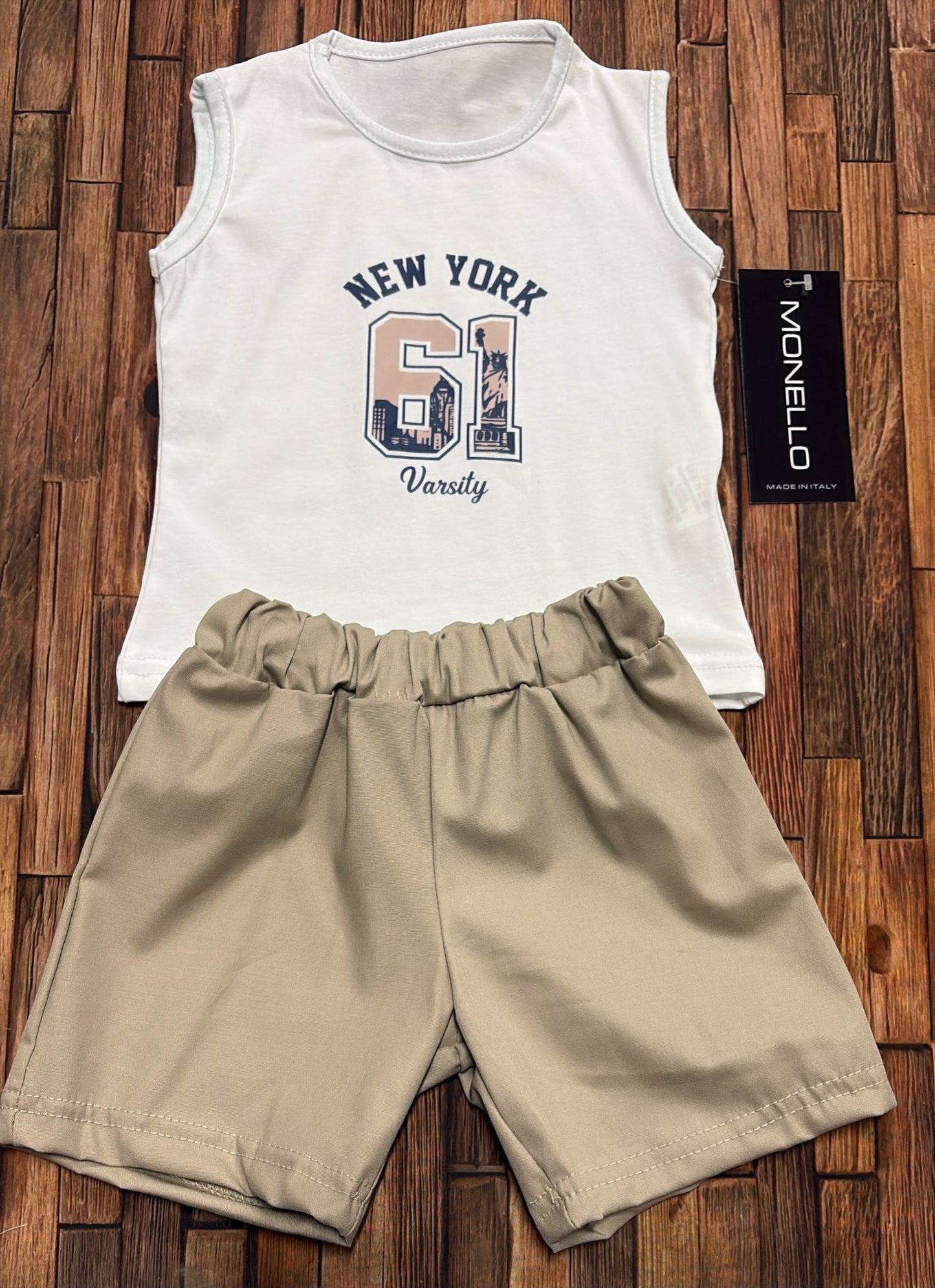 NEW YORK | Completino Neonato 2 Pezzi in Cotone