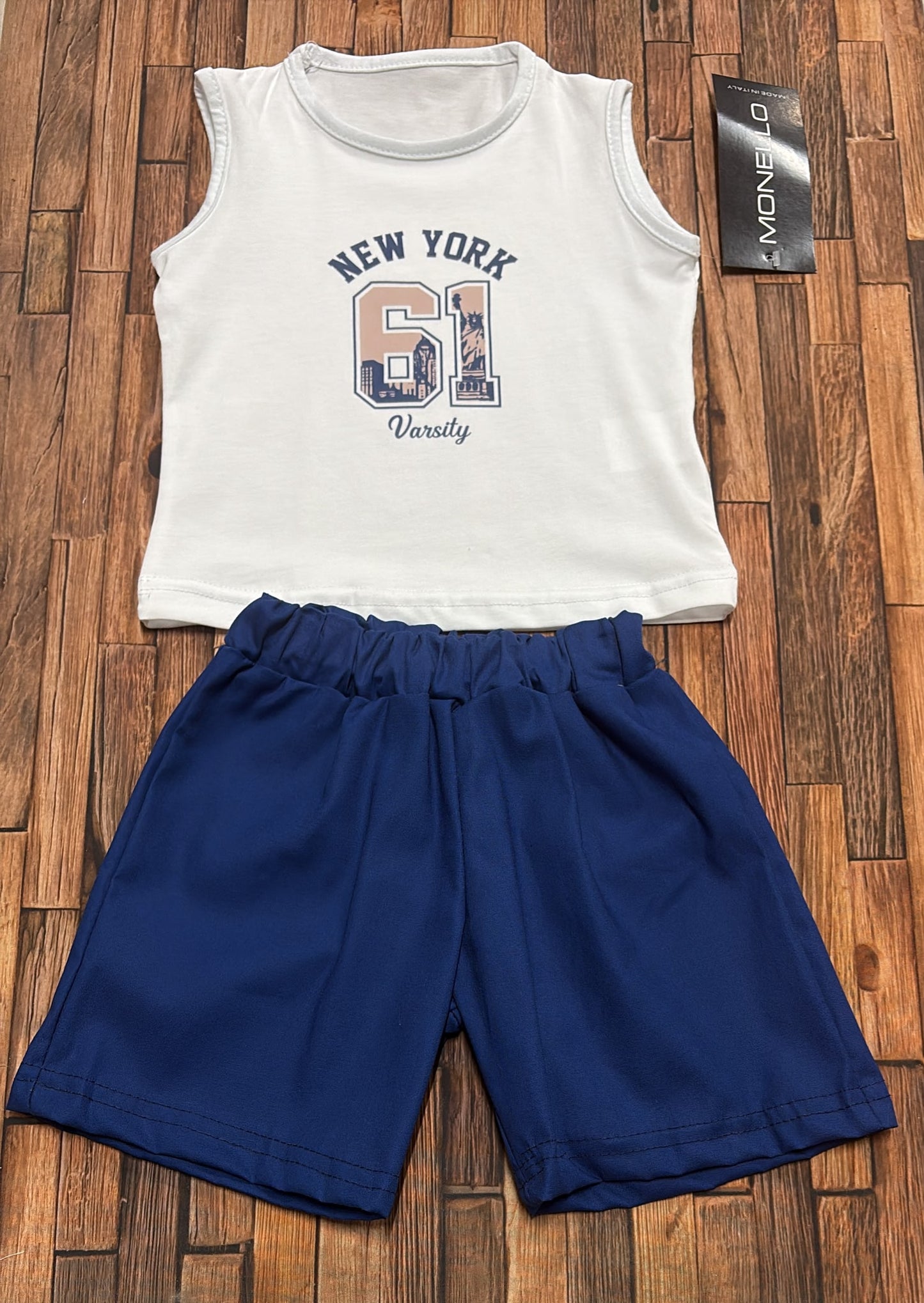 NEW YORK | Completino Neonato 2 Pezzi in Cotone