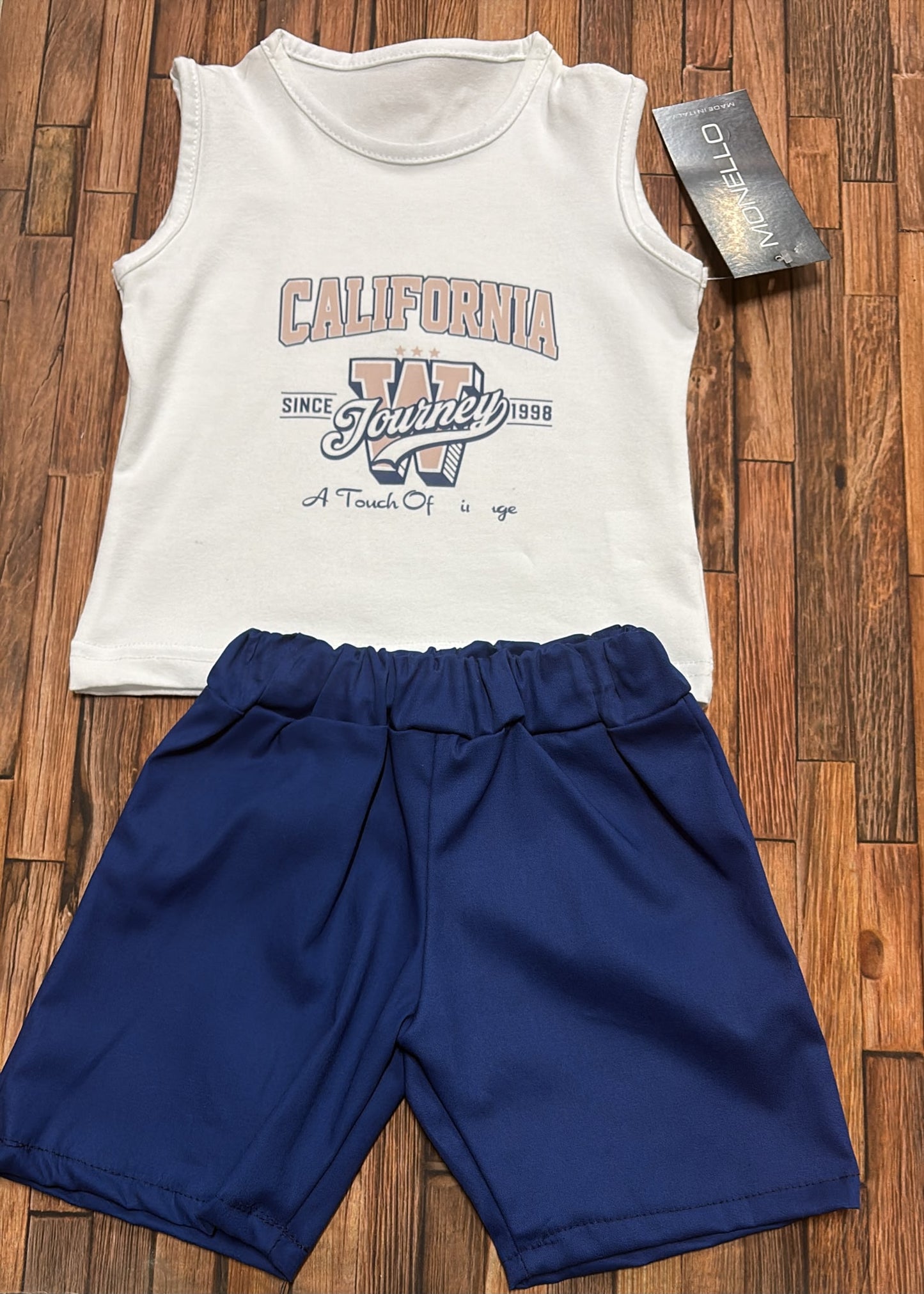 CALIFORNIA | Completino Neonato 2 Pezzi in Cotone