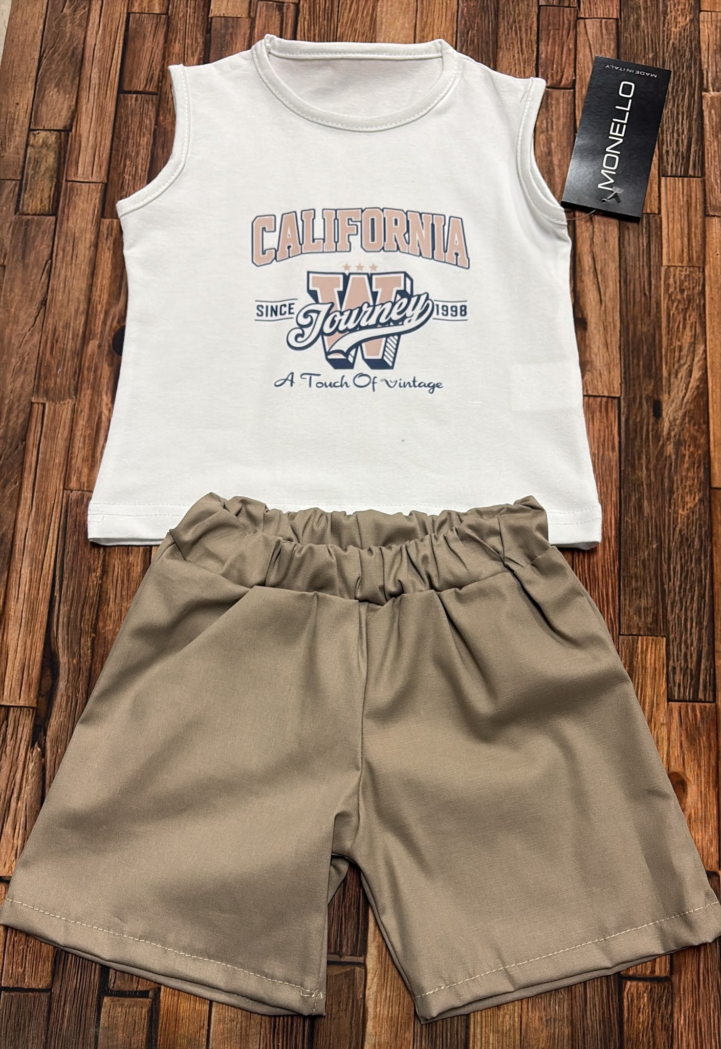 CALIFORNIA | Completino Neonato 2 Pezzi in Cotone
