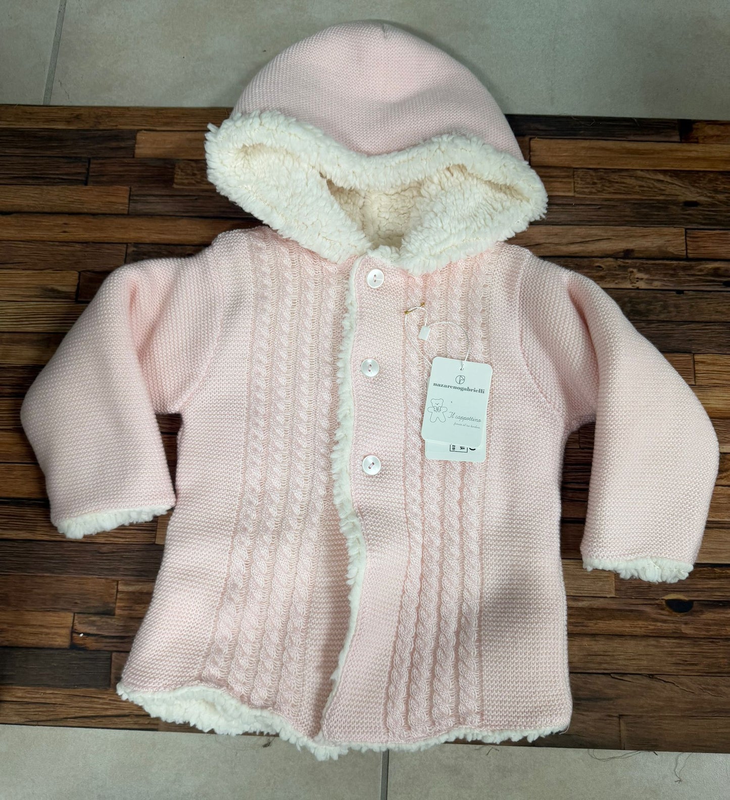 Cappottino Neonato Nazareno Gabrielli con Cappuccio e Interno Morbido – Art. NG-2030