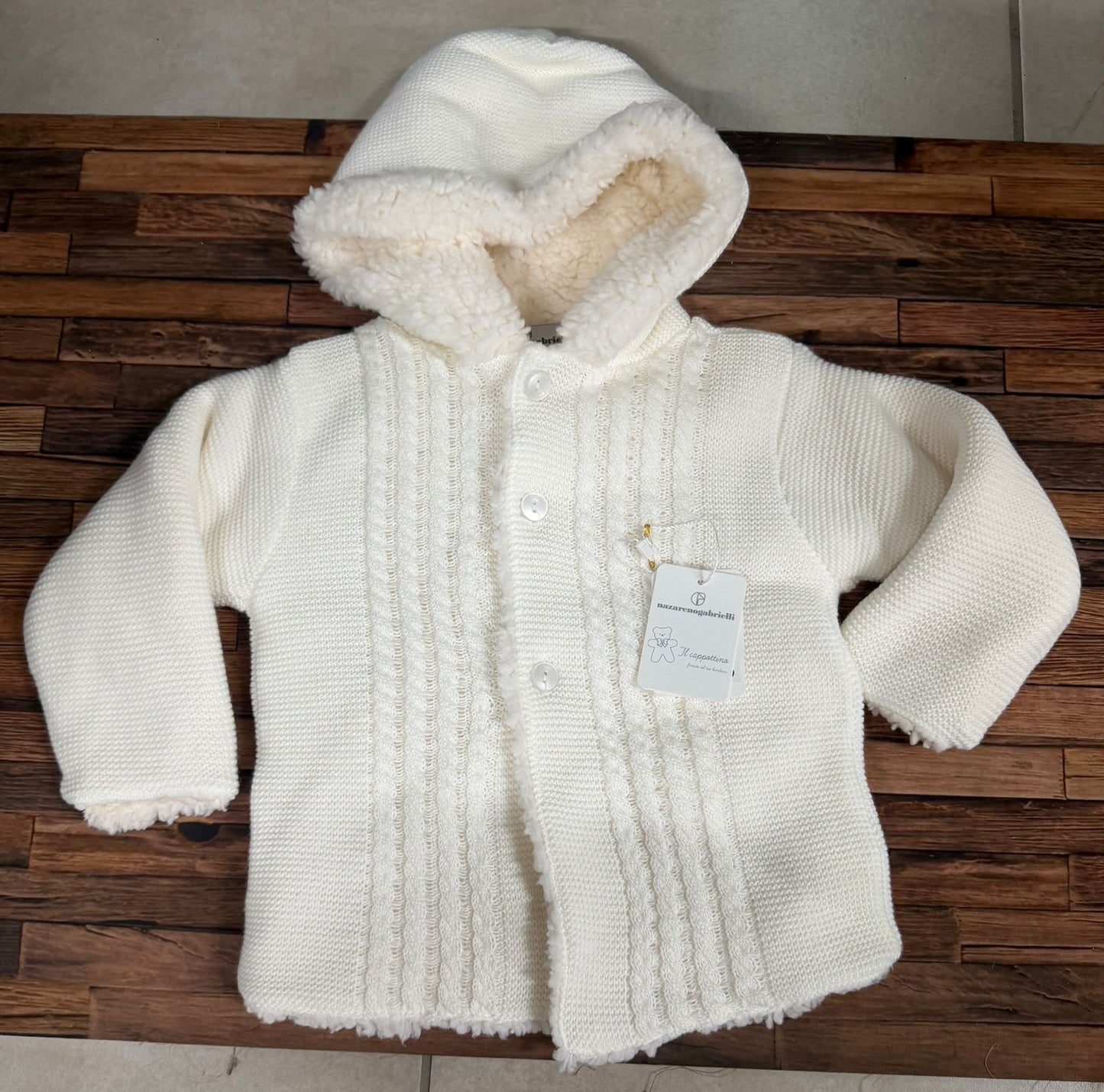 Cappottino Neonato Nazareno Gabrielli con Cappuccio e Interno Morbido – Art. NG-2030