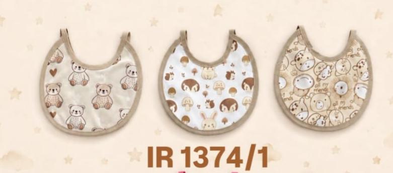 Set 6 Bavette Neonato 16x16 cm con Laccetti – Bavaglini in Cotone Fantasia
