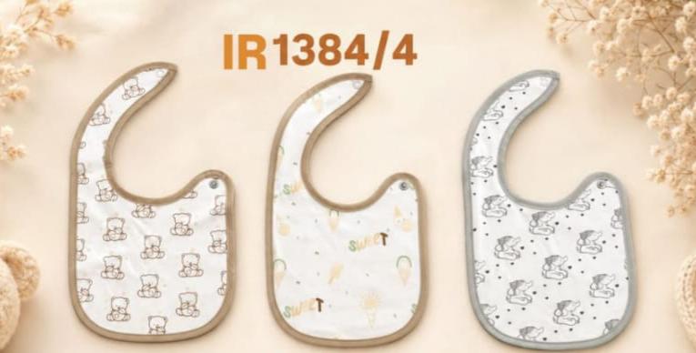 Set 6 Bavaglini Neonato in Cotone con Chiusura a Bottone – Bavetti Assorbenti Fantasia