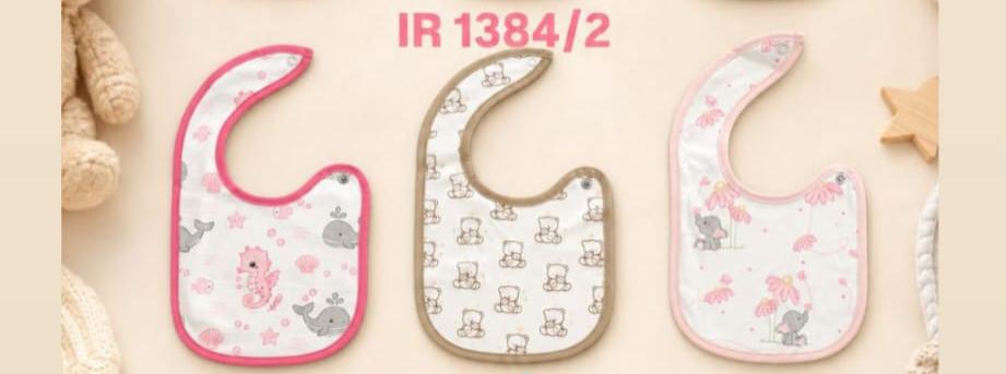 Set 6 Bavaglini Neonato in Cotone con Chiusura a Bottone – Bavetti Assorbenti Fantasia