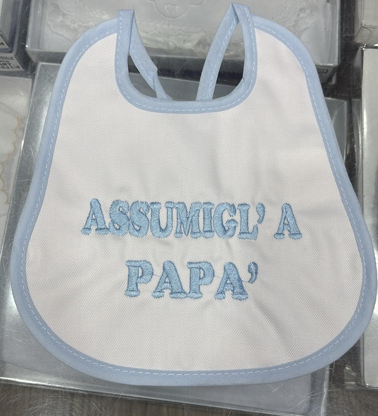 Bavetto Neonato Simpatico con Frasi Divertenti Ricamate | Bavaglino Baby