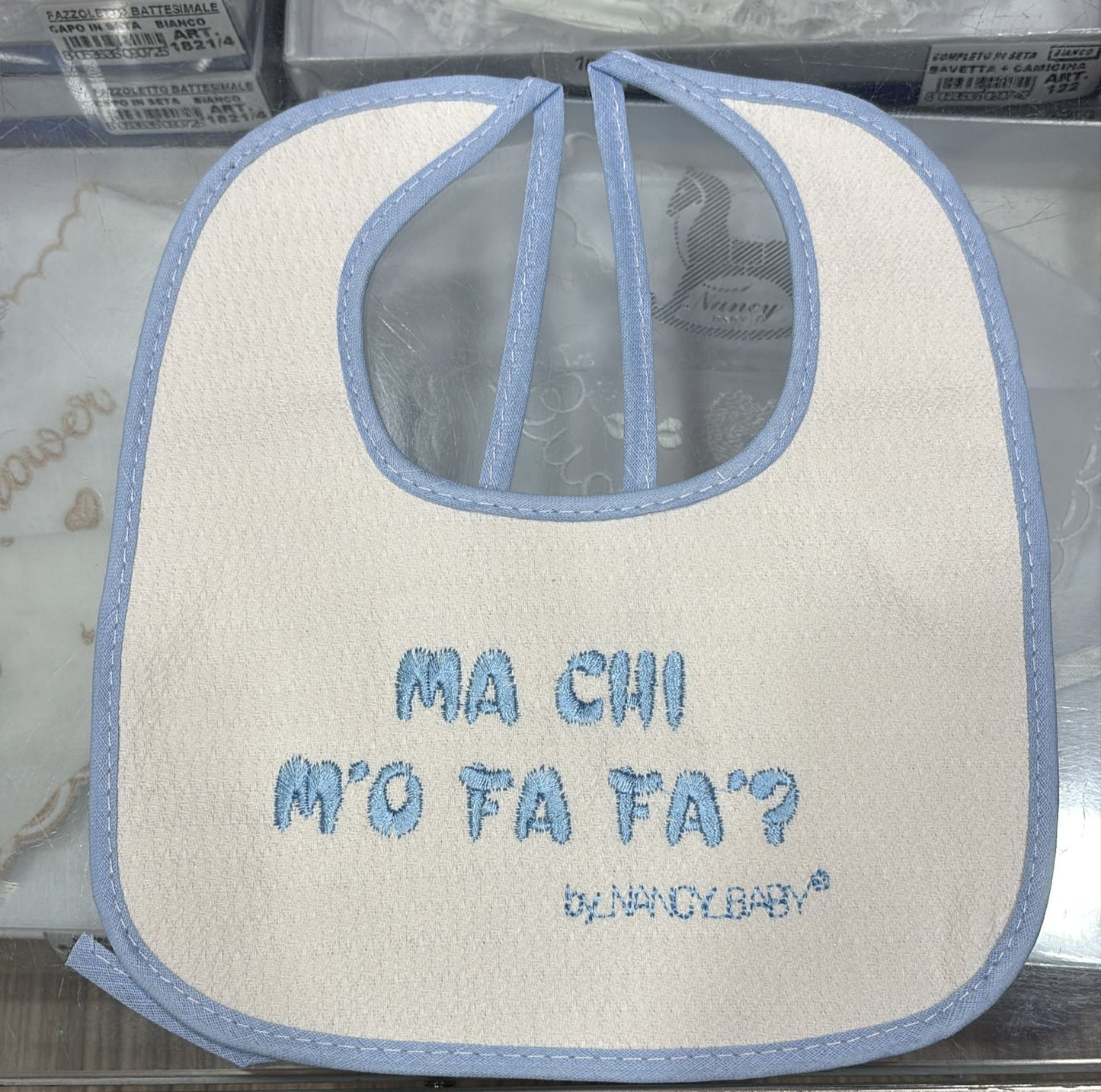 Bavetto Neonato Simpatico con Frasi Divertenti Ricamate | Bavaglino Baby