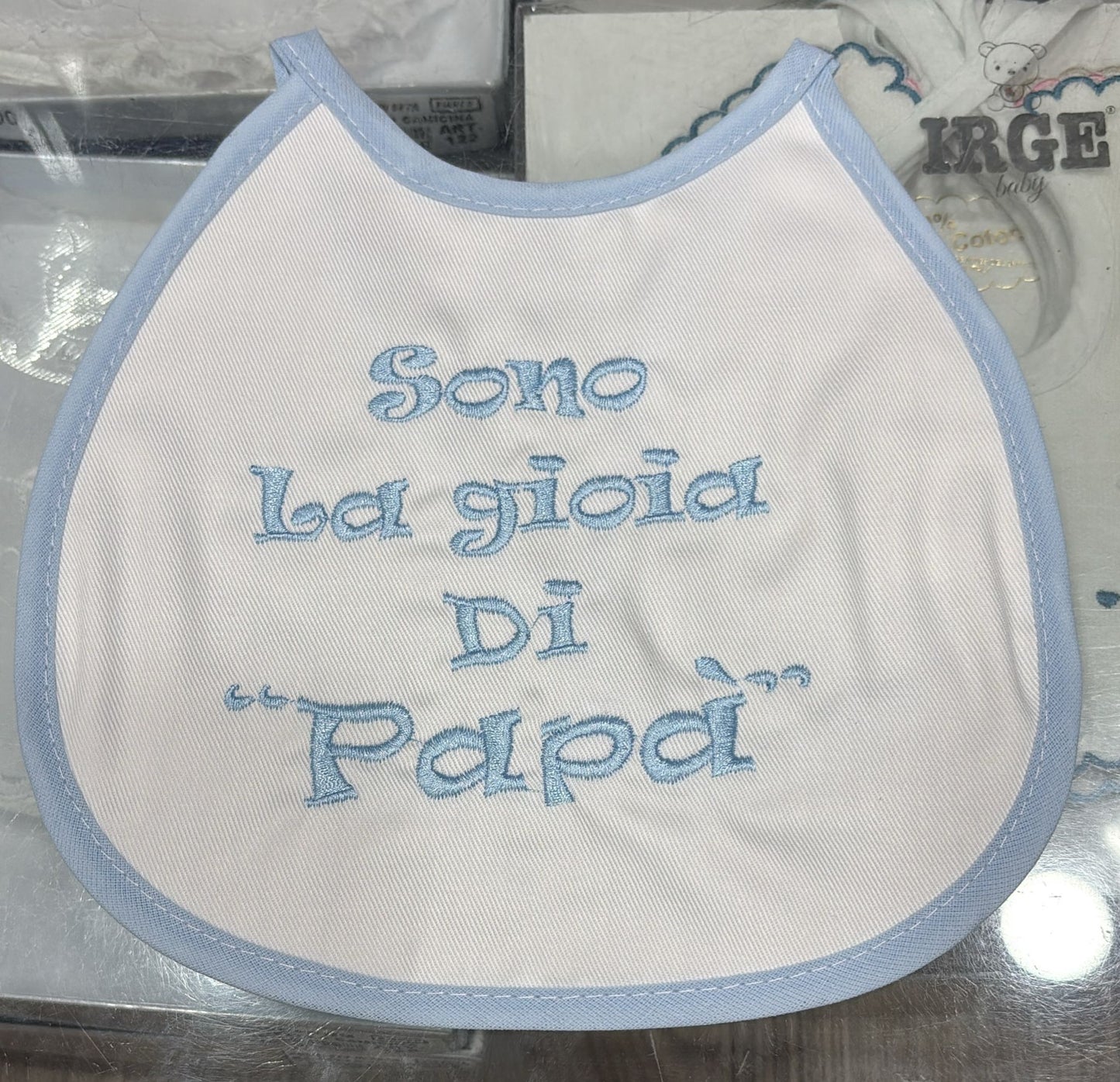 Bavetto Neonato Simpatico con Frasi Divertenti Ricamate | Bavaglino Baby
