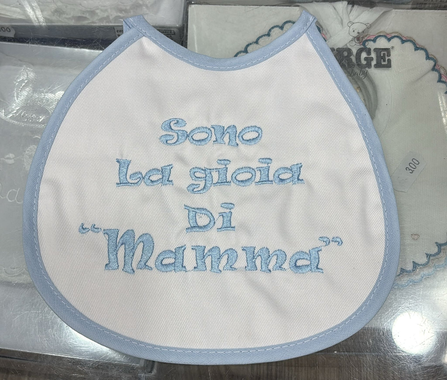 Bavetto Neonato Simpatico con Frasi Divertenti Ricamate | Bavaglino Baby