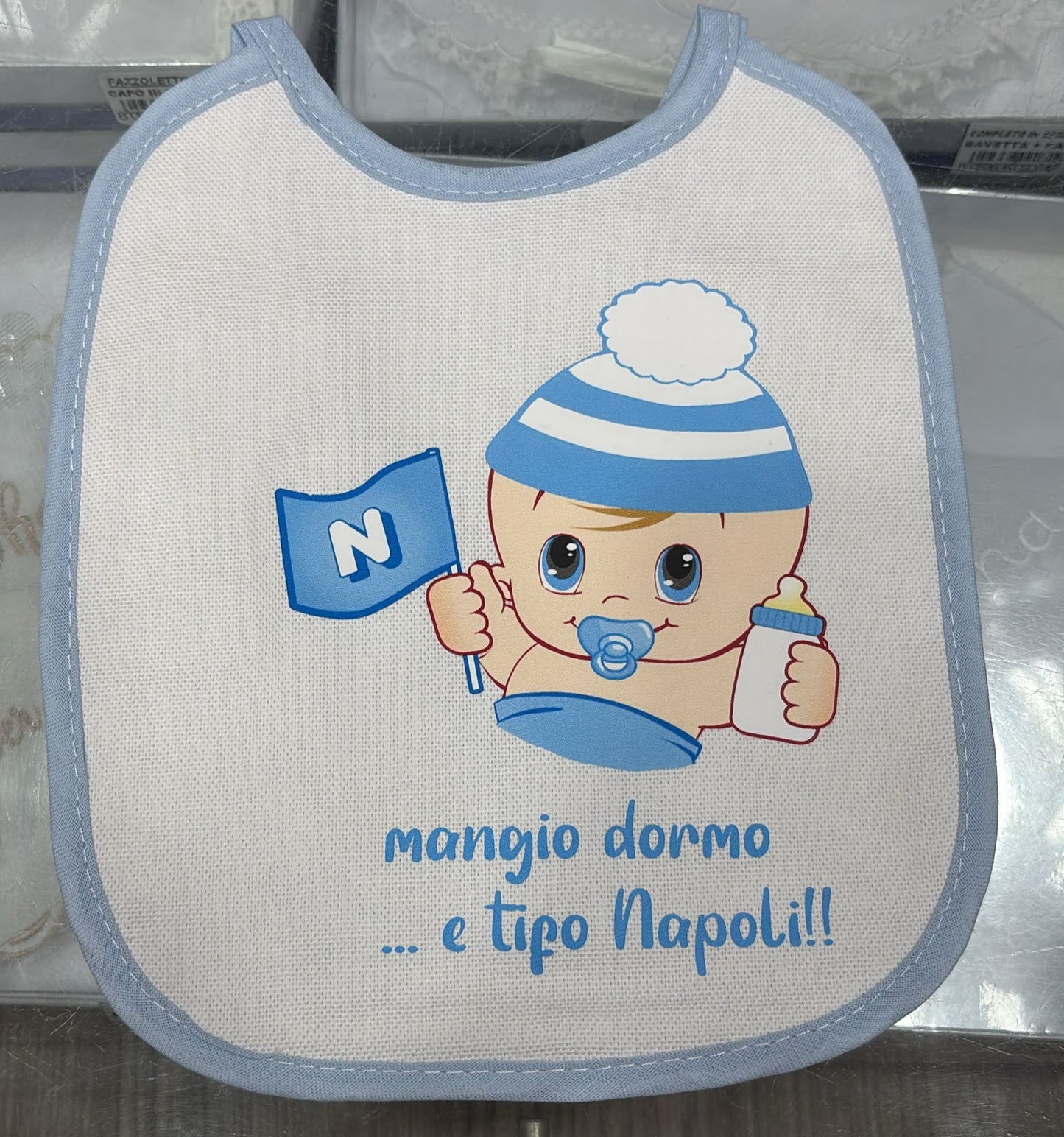 Bavetto Neonato Simpatico con Frasi Divertenti Ricamate | Bavaglino Baby