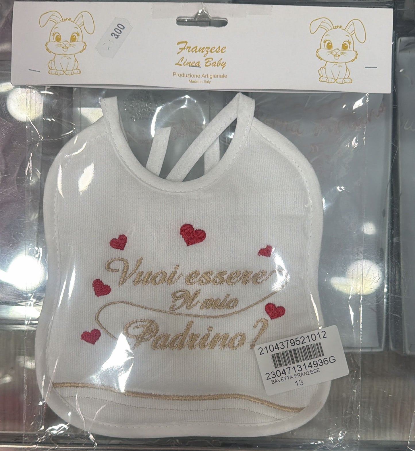 Bavetta Neonato Ricamata – Idee Regalo per Persone Speciali