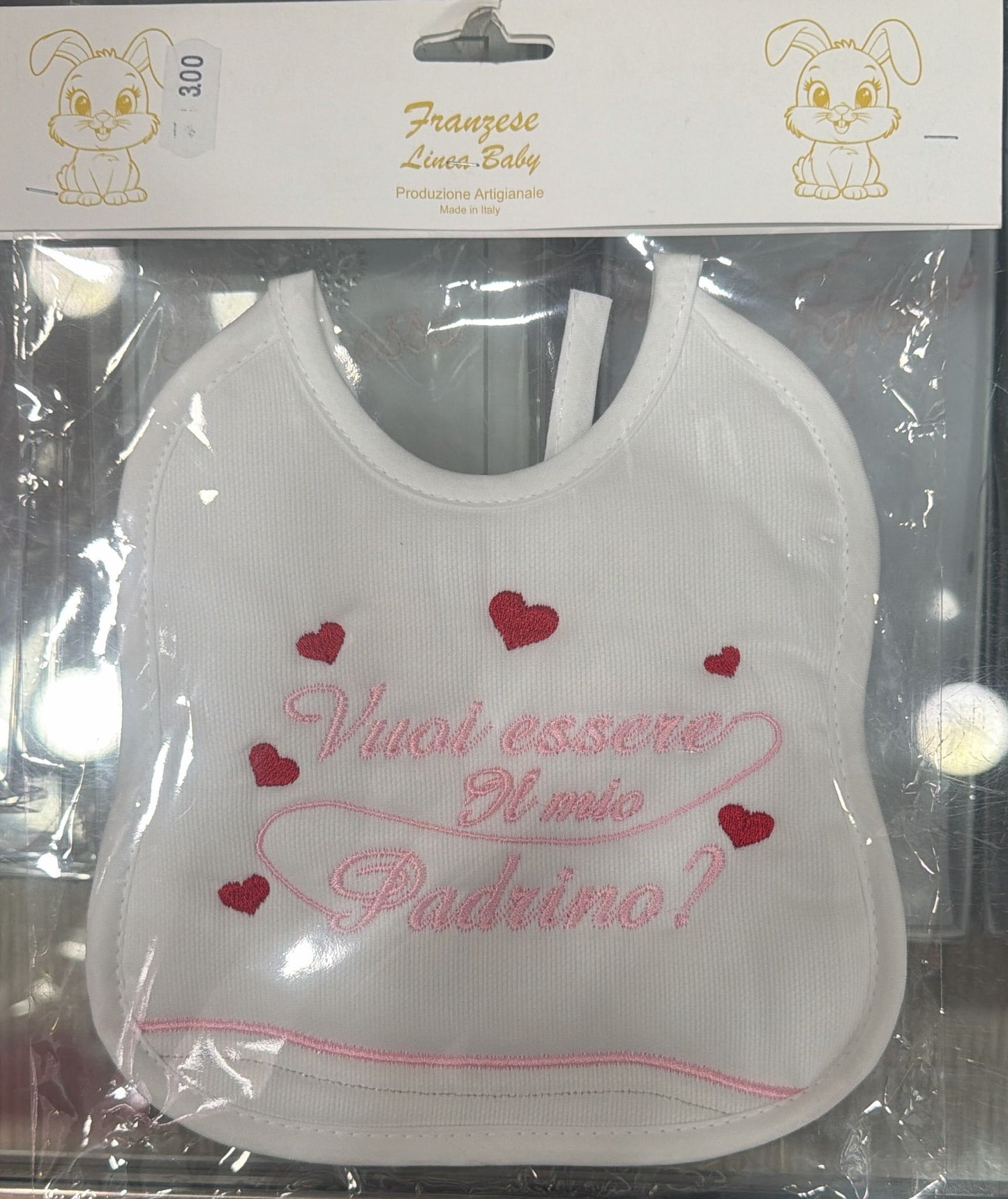 Bavetta Neonato Ricamata – Idee Regalo per Persone Speciali