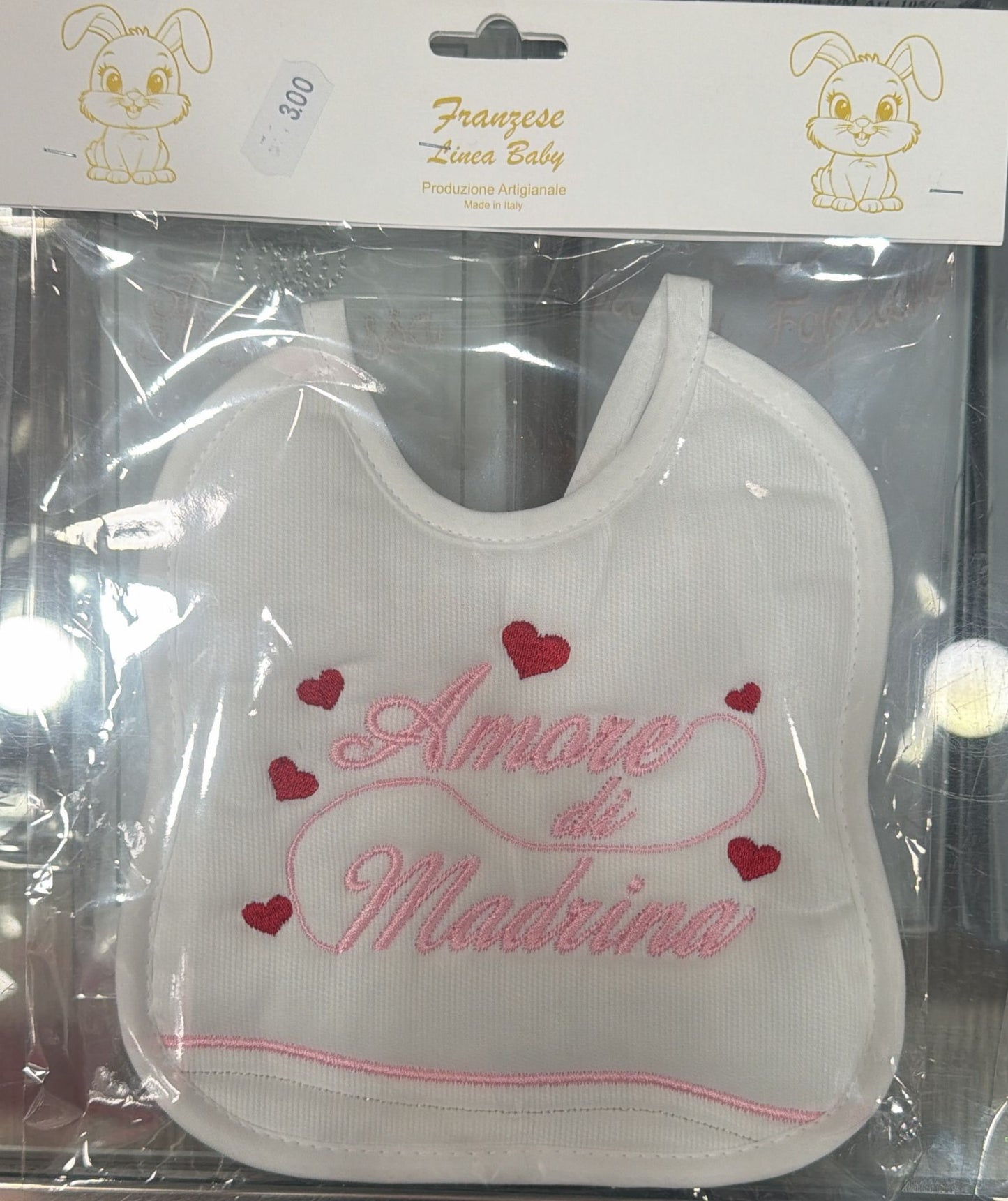 Bavetta Neonato Ricamata – Idee Regalo per Persone Speciali