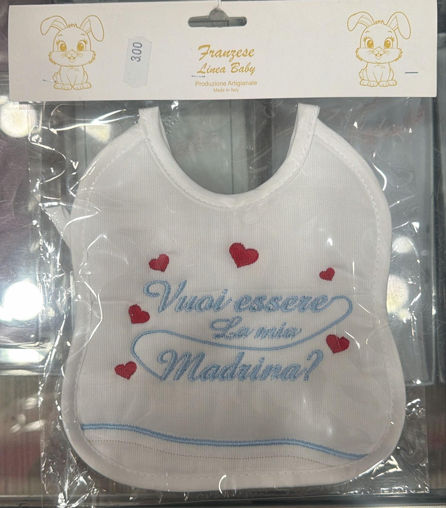 Bavetta Neonato Ricamata – Idee Regalo per Persone Speciali