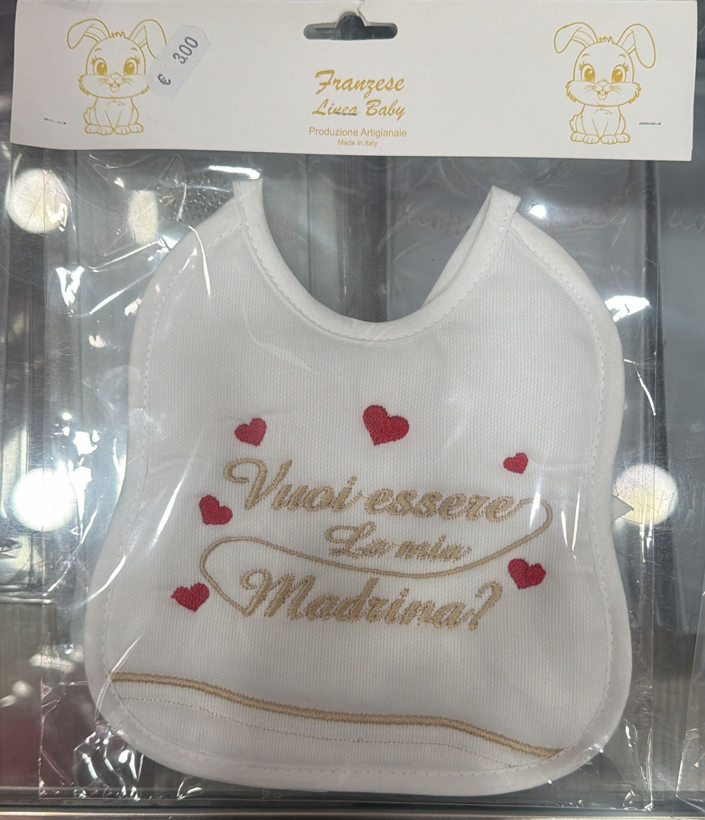 Bavetta Neonato Ricamata – Idee Regalo per Persone Speciali
