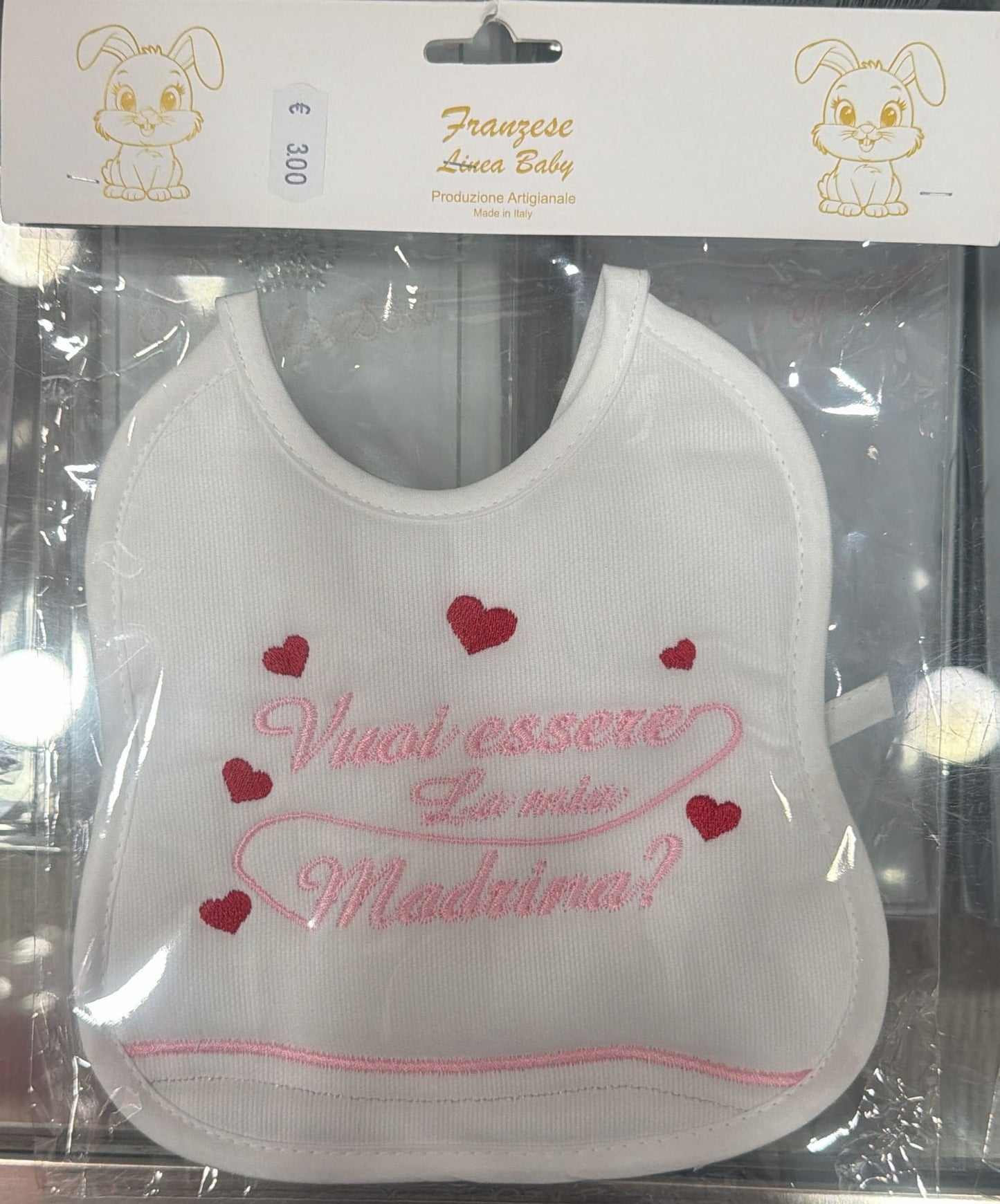 Bavetta Neonato Ricamata – Idee Regalo per Persone Speciali