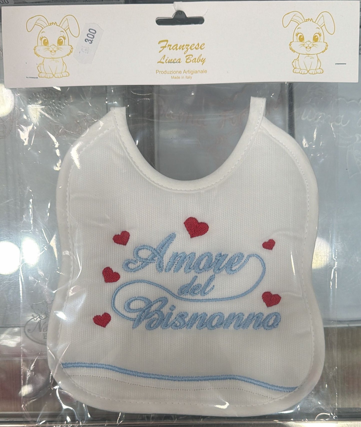 Bavetta Neonato Ricamata – Idee Regalo per Persone Speciali