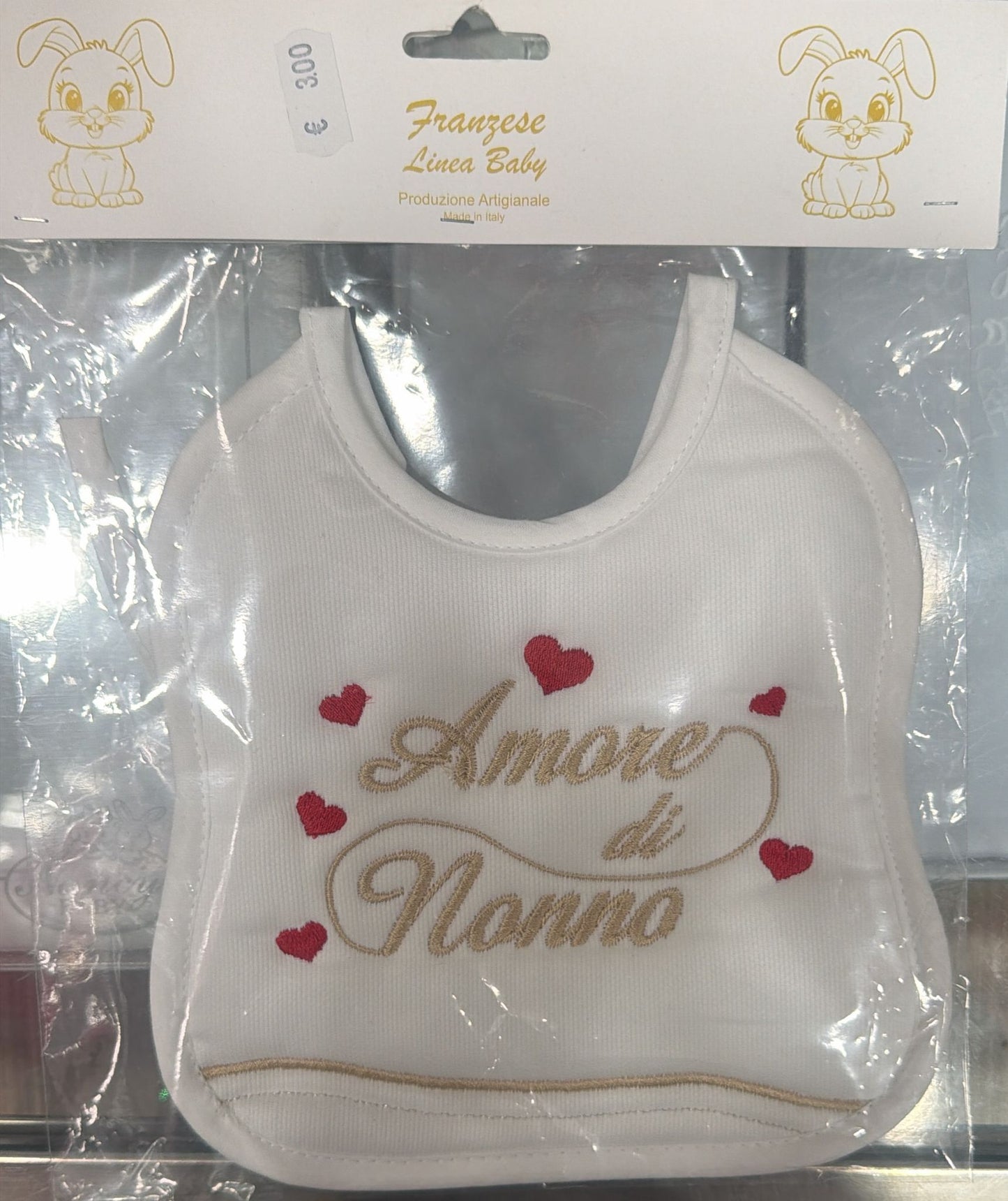 Bavetta Neonato Ricamata – Idee Regalo per Persone Speciali