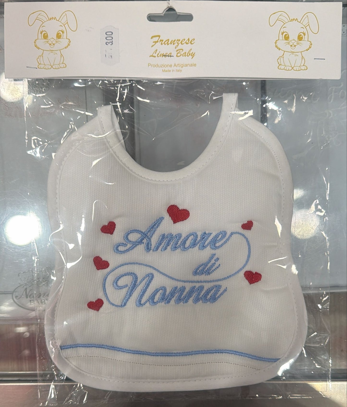 Bavetta Neonato Ricamata – Idee Regalo per Persone Speciali