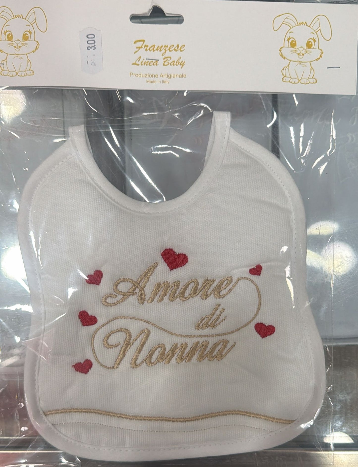 Bavetta Neonato Ricamata – Idee Regalo per Persone Speciali