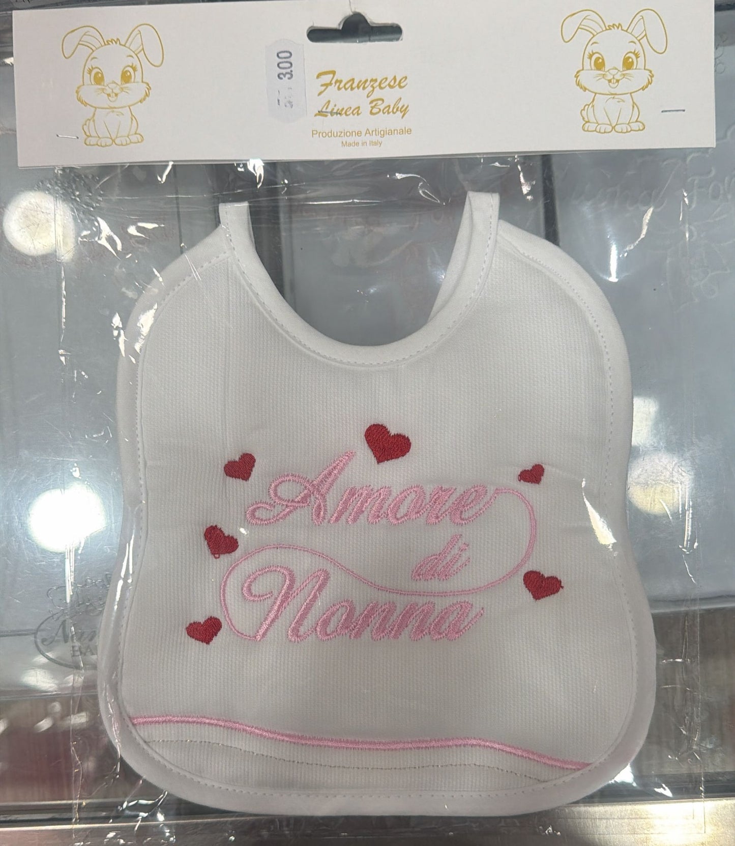 Bavetta Neonato Ricamata – Idee Regalo per Persone Speciali