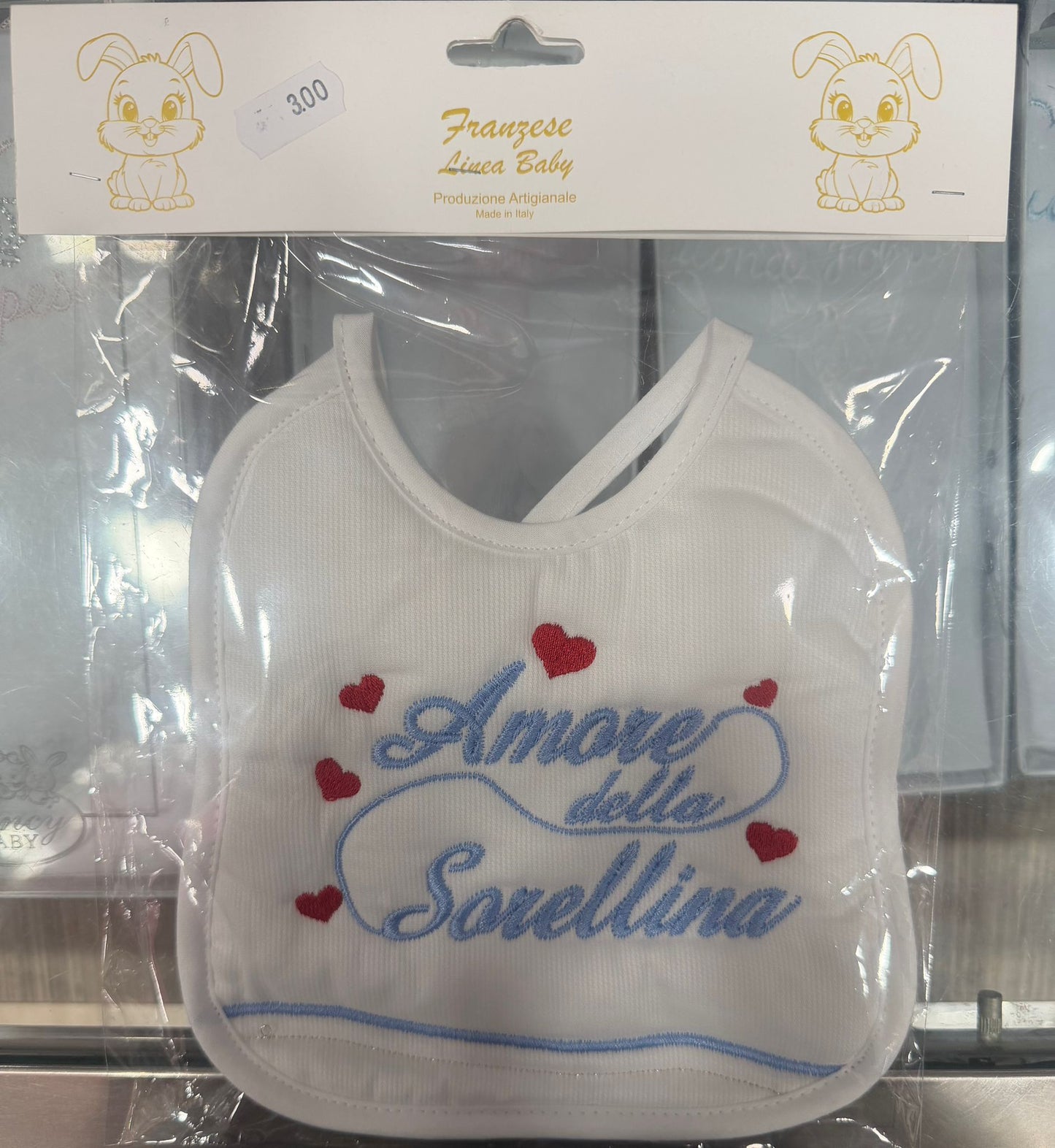 Bavetta Neonato Ricamata – Idee Regalo per Persone Speciali