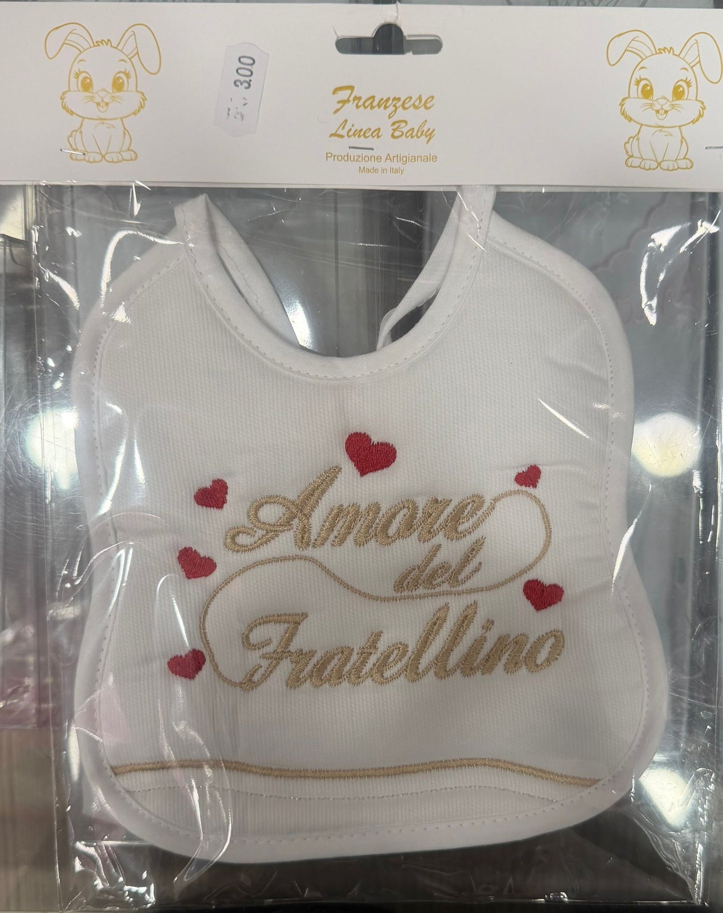 Bavetta Neonato Ricamata – Idee Regalo per Persone Speciali