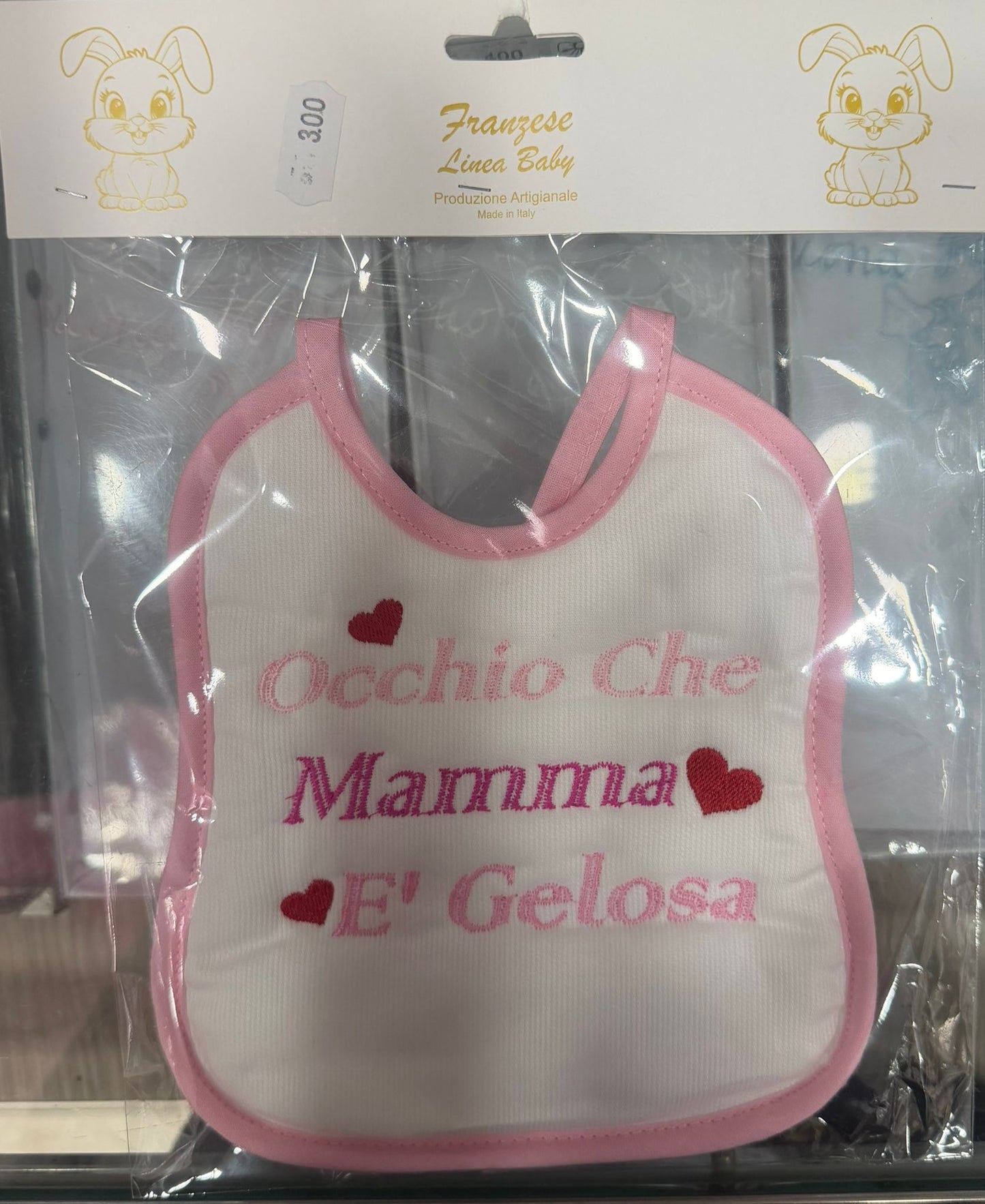 Bavetta Neonato Ricamata – Idee Regalo per Persone Speciali