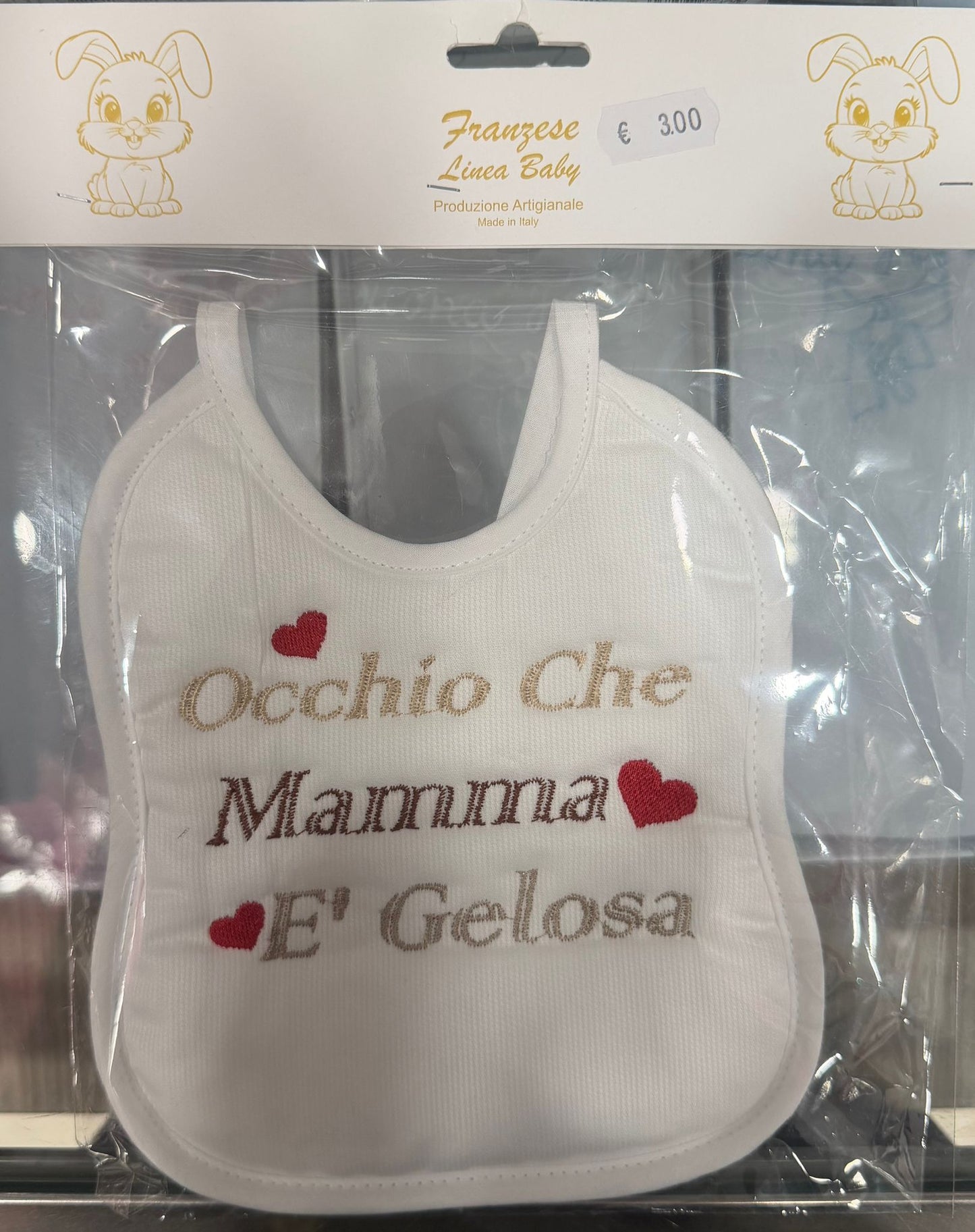 Bavetta Neonato Ricamata – Idee Regalo per Persone Speciali