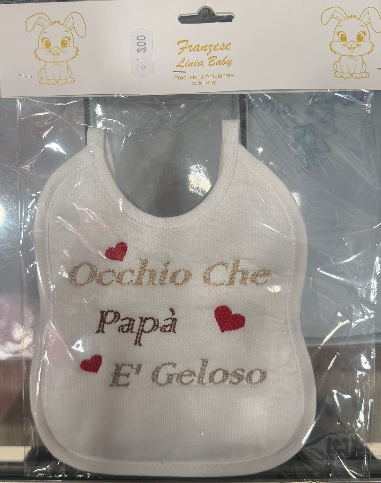 Bavetta Neonato Ricamata – Idee Regalo per Persone Speciali