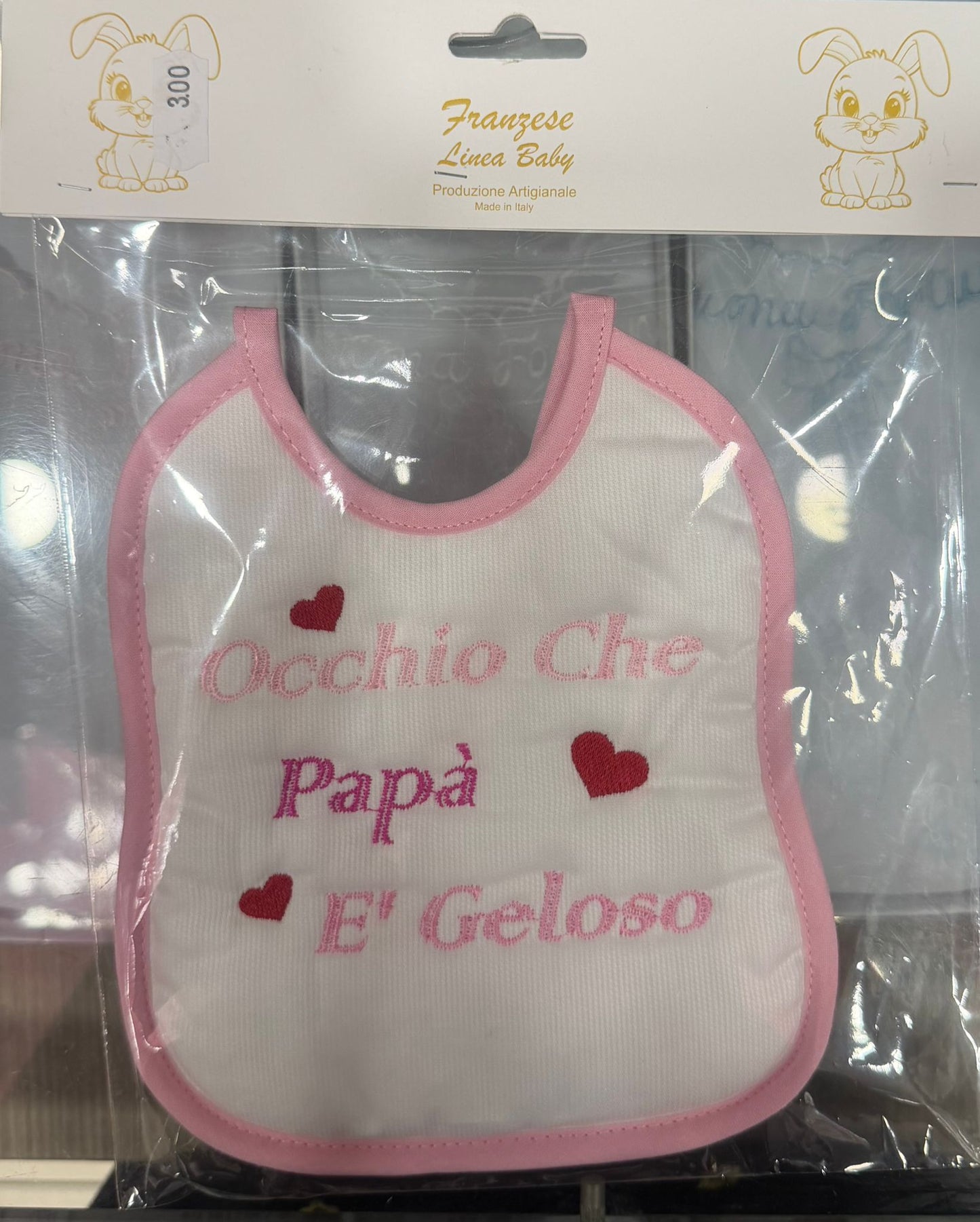 Bavetta Neonato Ricamata – Idee Regalo per Persone Speciali