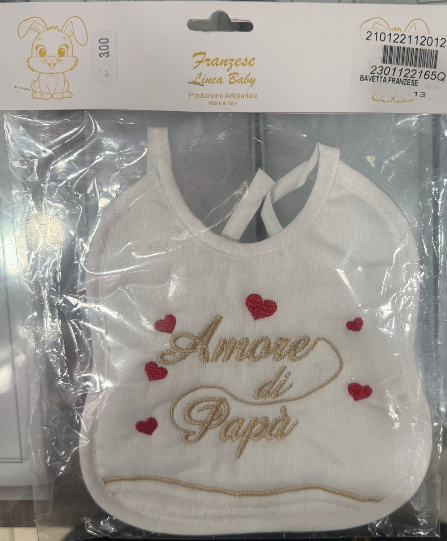 Bavetta Neonato Ricamata – Idee Regalo per Persone Speciali