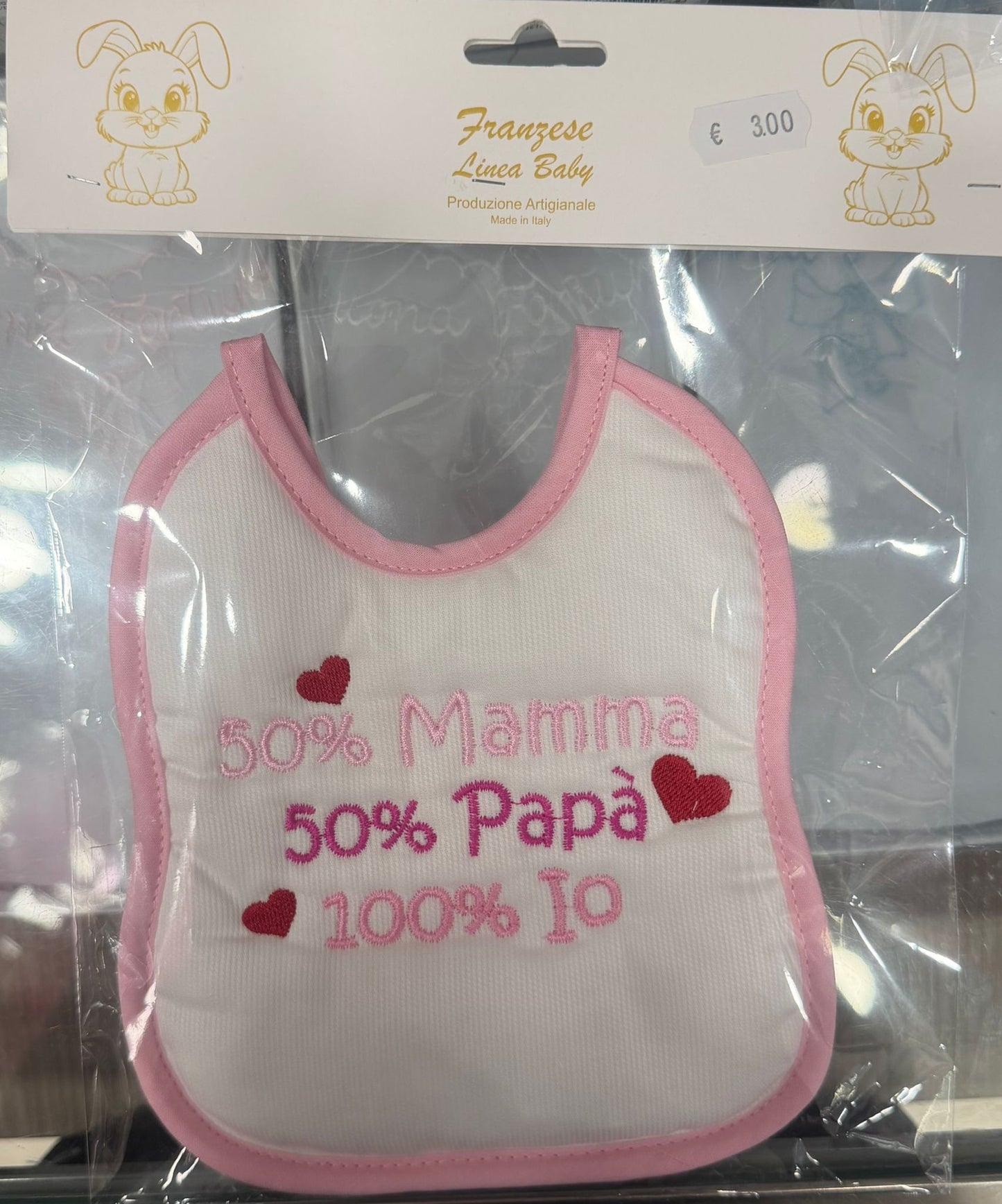 Bavetta Neonato Ricamata – Idee Regalo per Persone Speciali