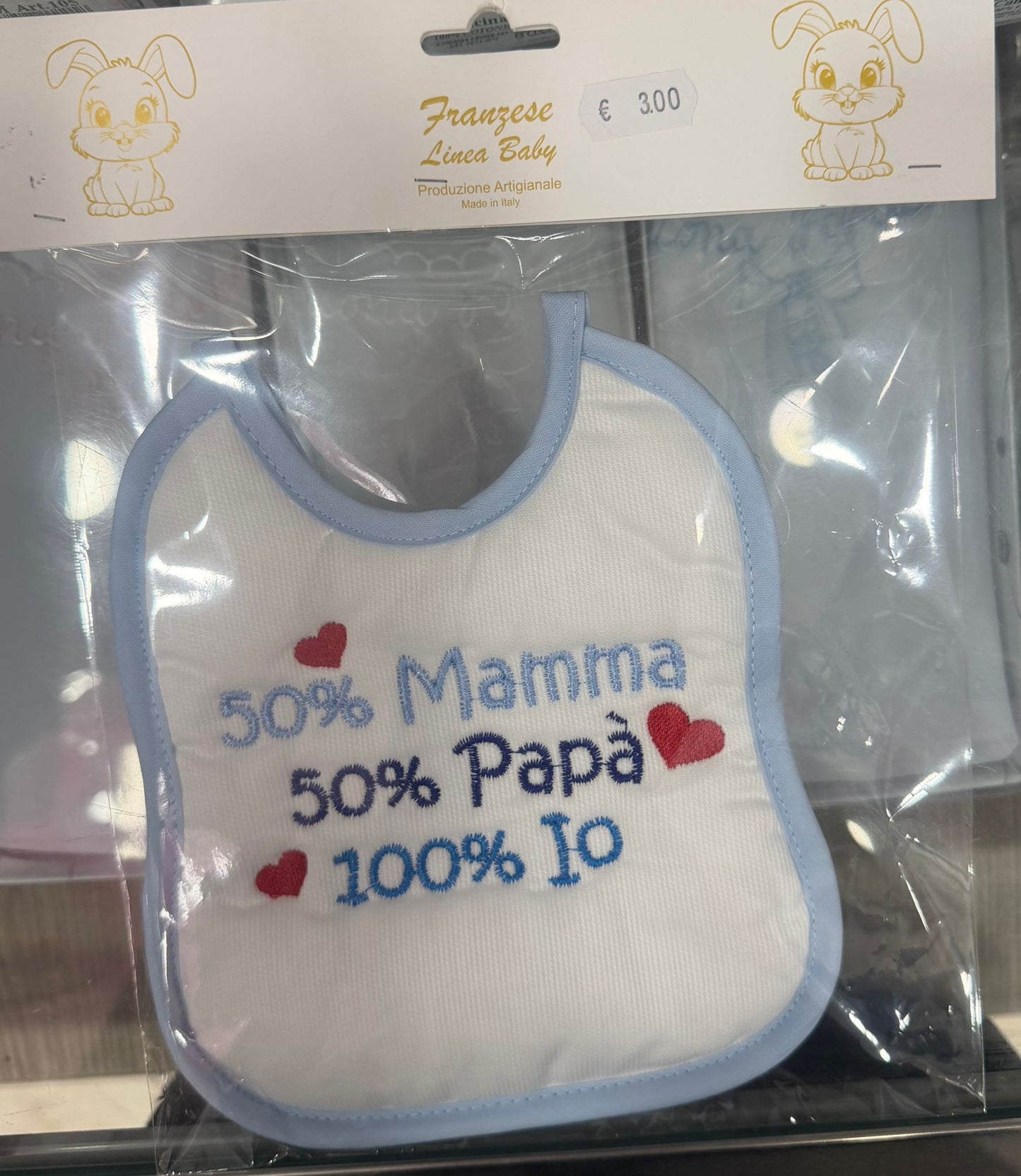Bavetta Neonato Ricamata – Idee Regalo per Persone Speciali