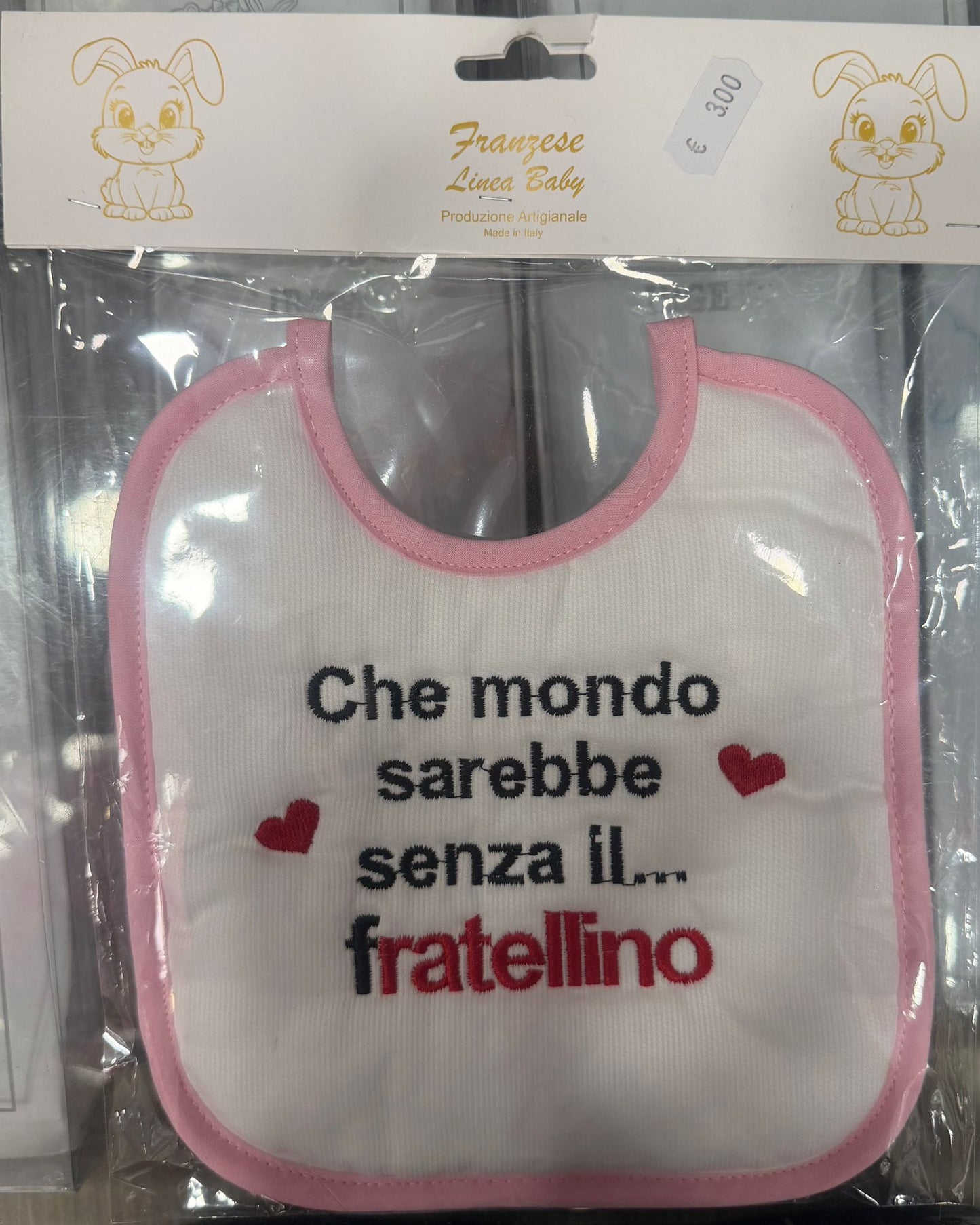 Bavetta Neonato Ricamata – Idee Regalo per Persone Speciali