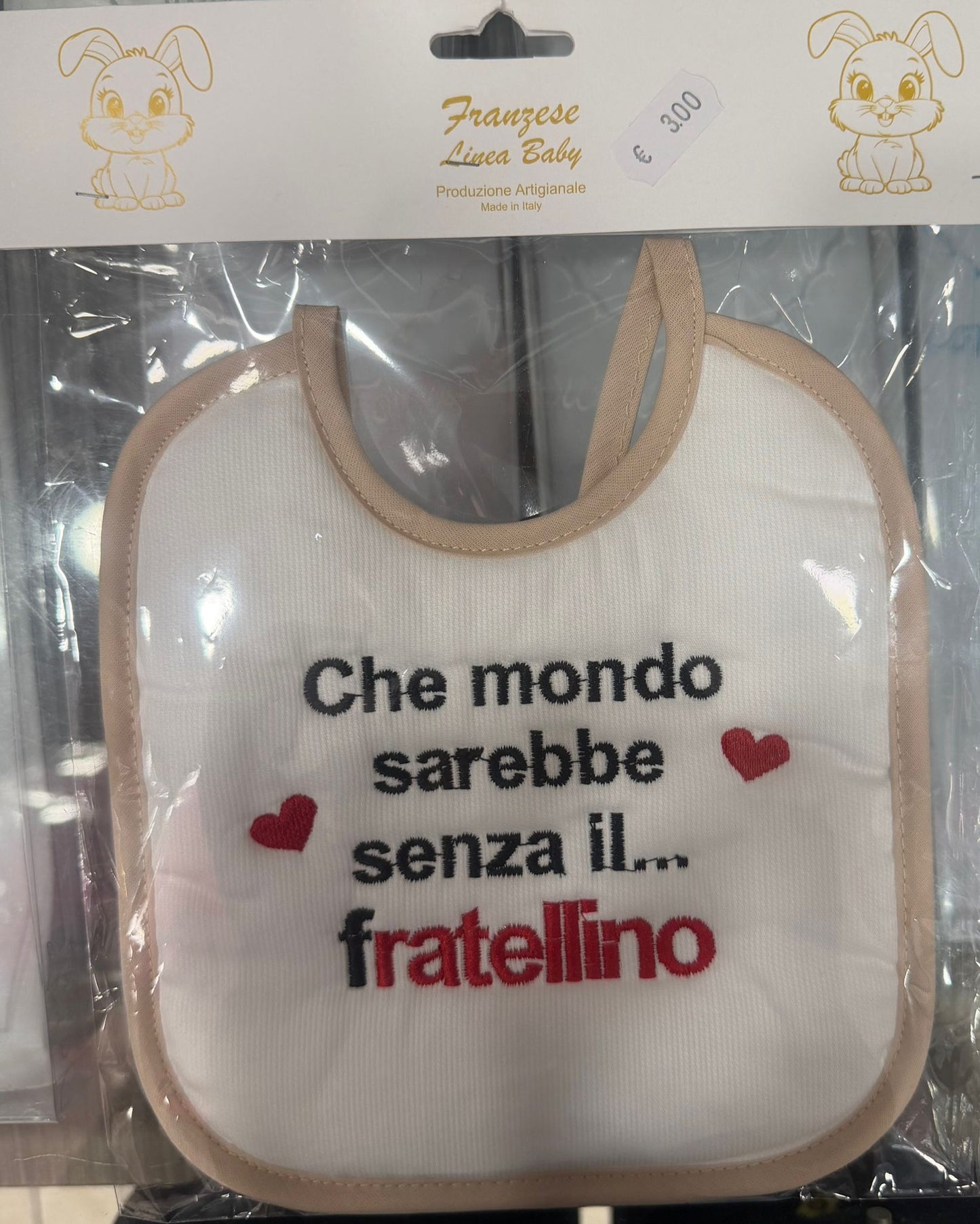 Bavetta Neonato Ricamata – Idee Regalo per Persone Speciali
