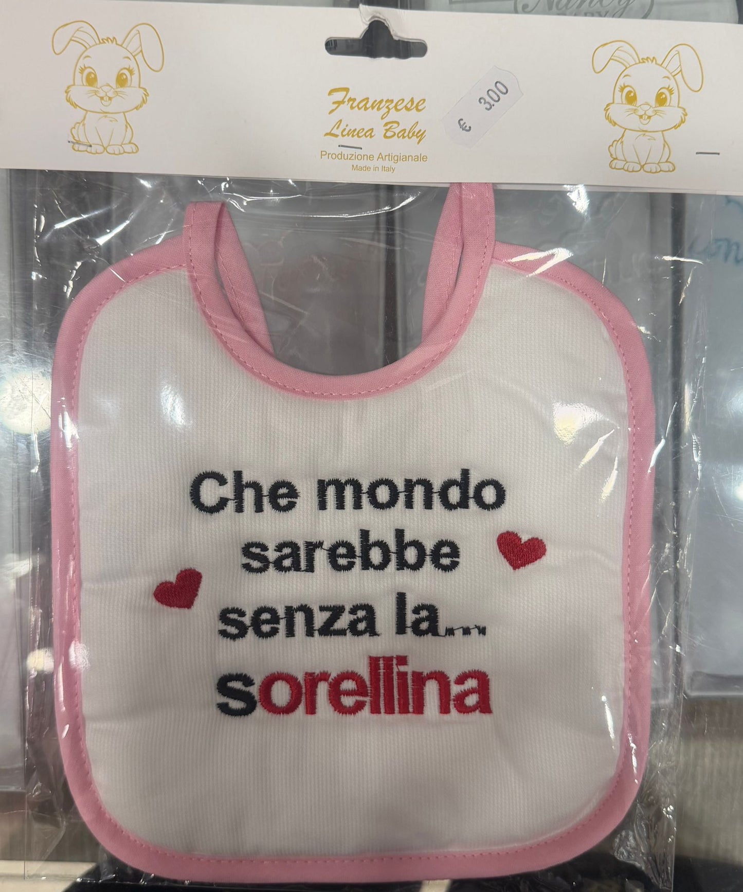 Bavetta Neonato Ricamata – Idee Regalo per Persone Speciali