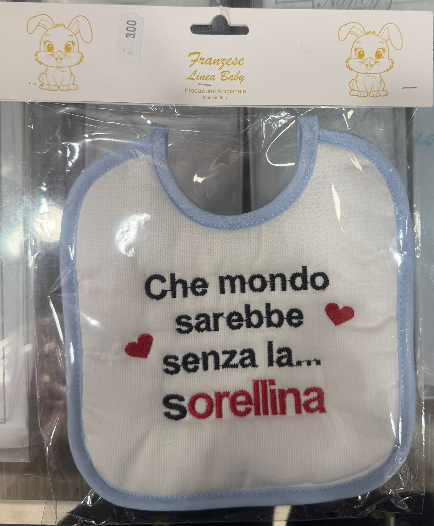 Bavetta Neonato Ricamata – Idee Regalo per Persone Speciali
